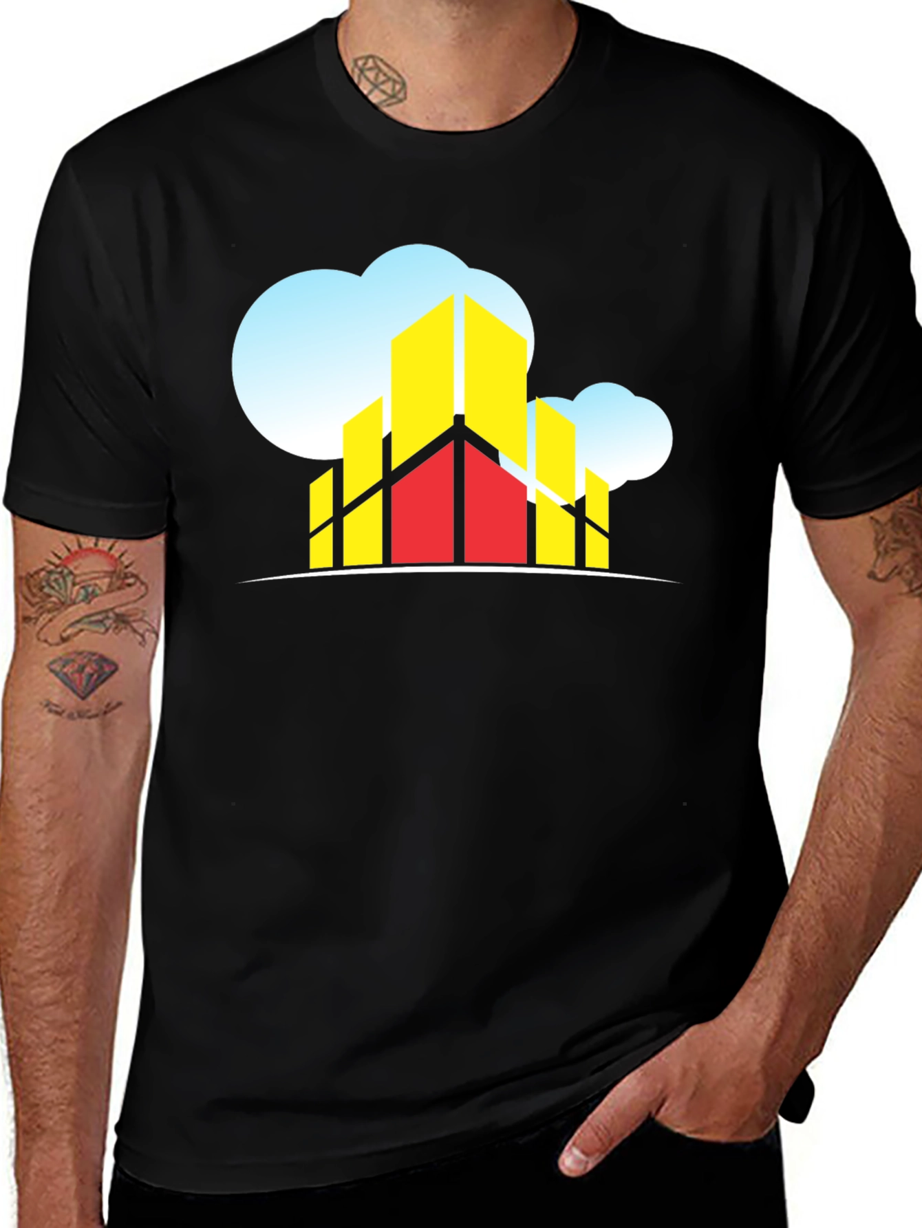 Modern Cityscape Graphic Tee - Urban Style
