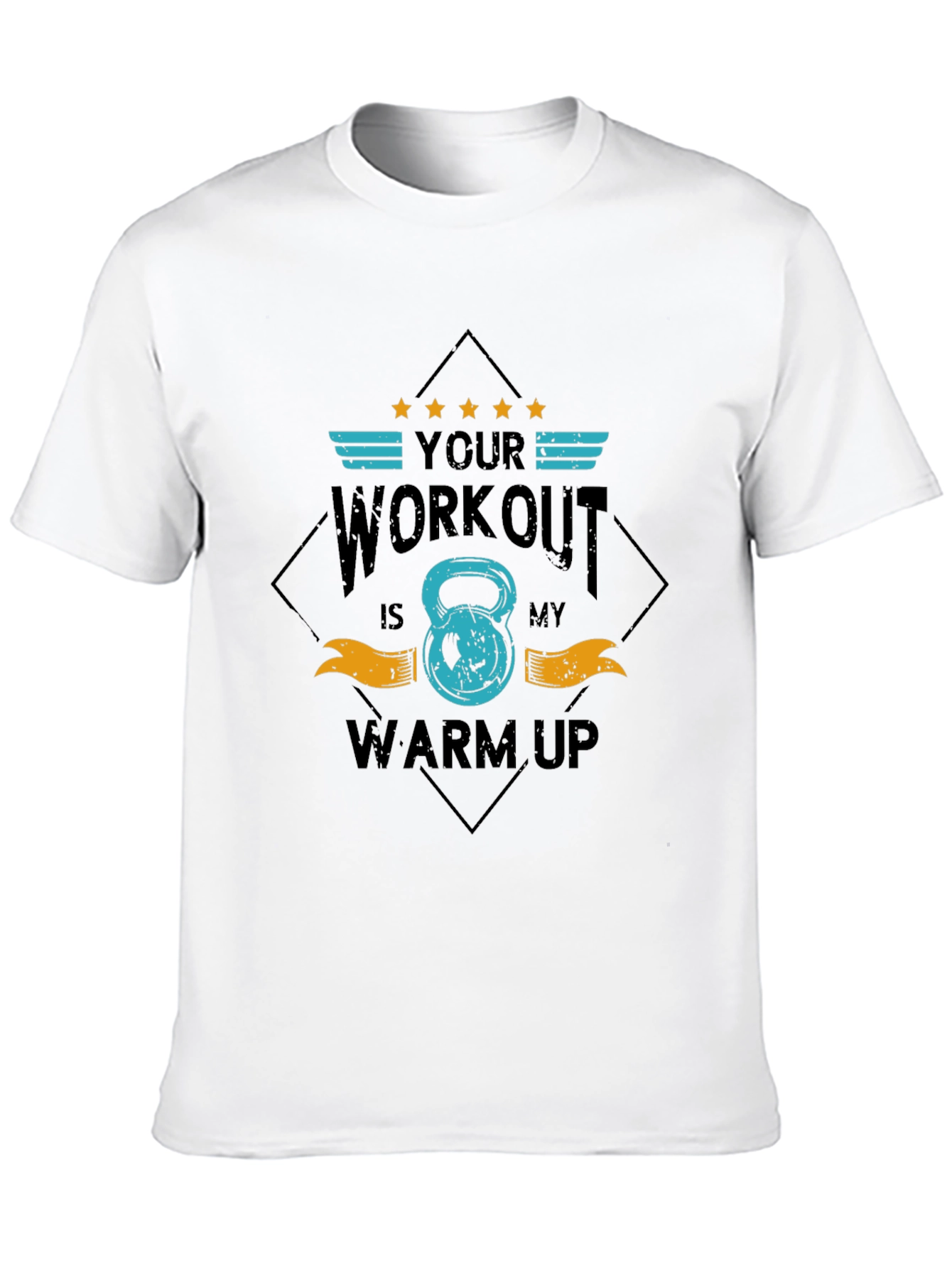 Workout Warm Up Graphic Tee | Black