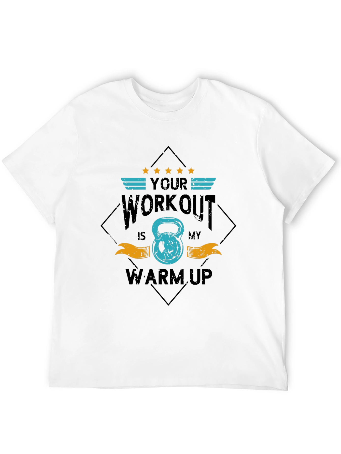Workout Warm Up Graphic Tee | Black