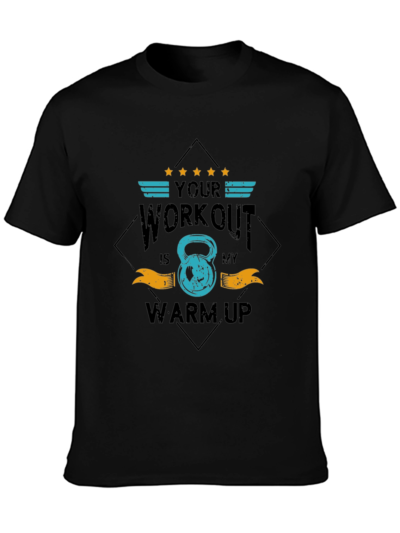 Workout Warm Up Graphic Tee | Black