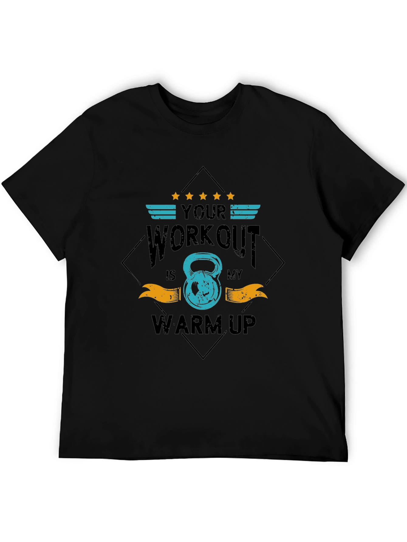Workout Warm Up Graphic Tee | Black