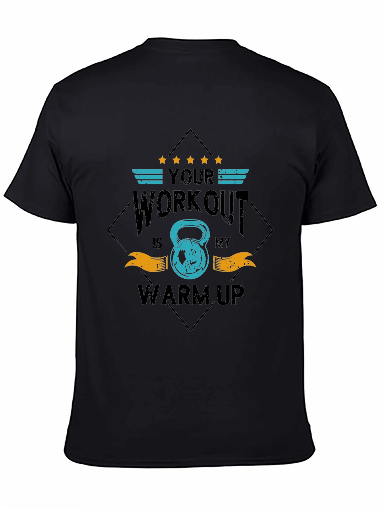Workout Warm Up Graphic Tee | Black