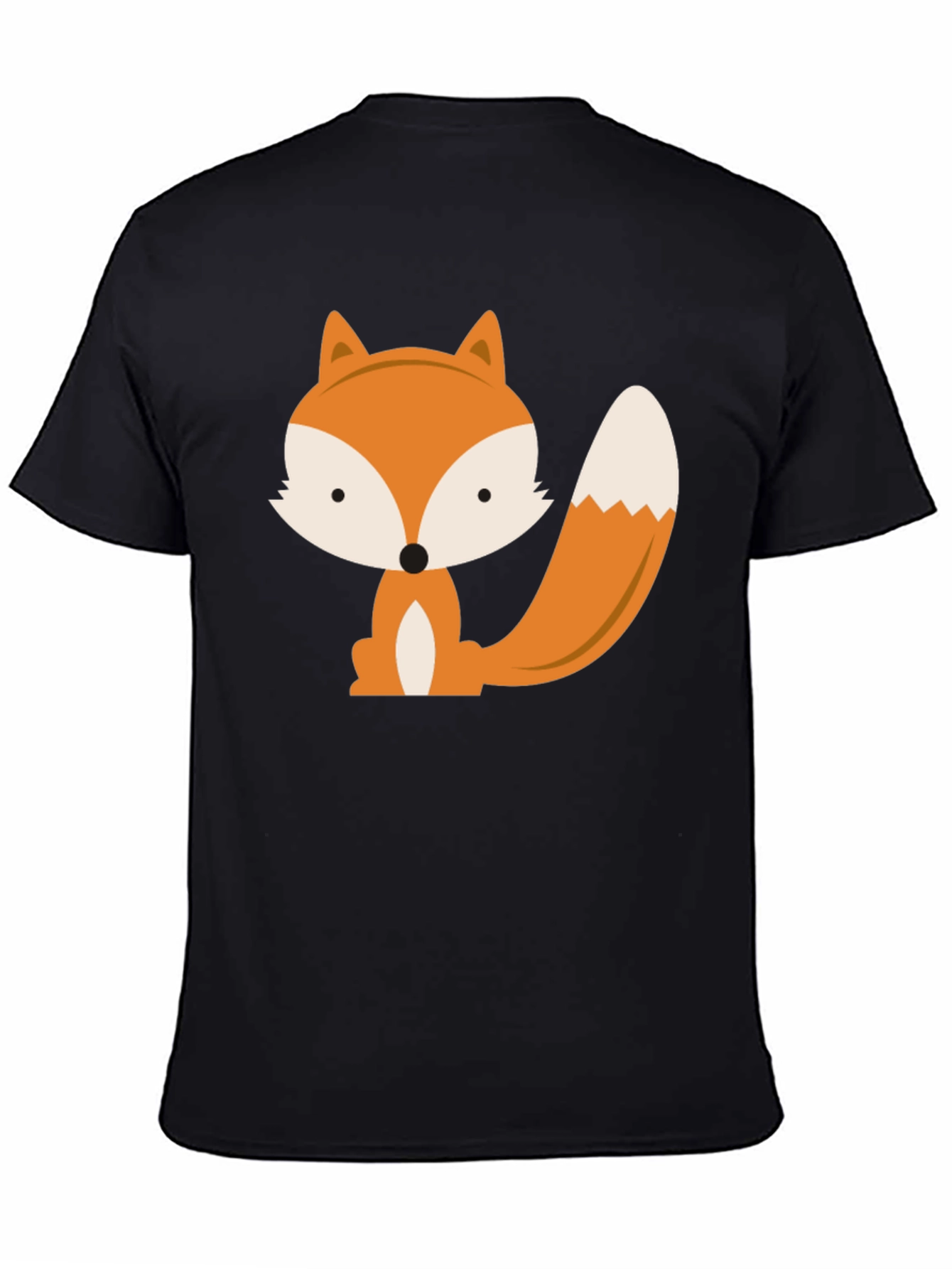 Cute Fox Graphic Tee - Black Unisex T-Shirt
