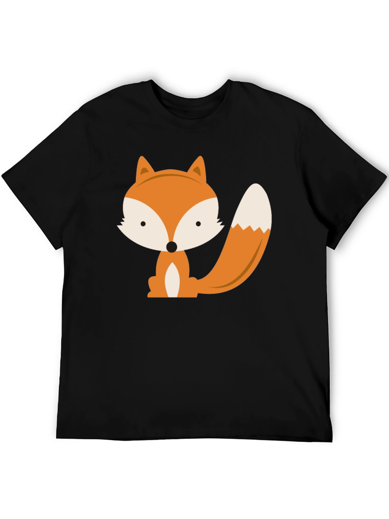 Cute Fox Graphic Tee - Black Unisex T-Shirt