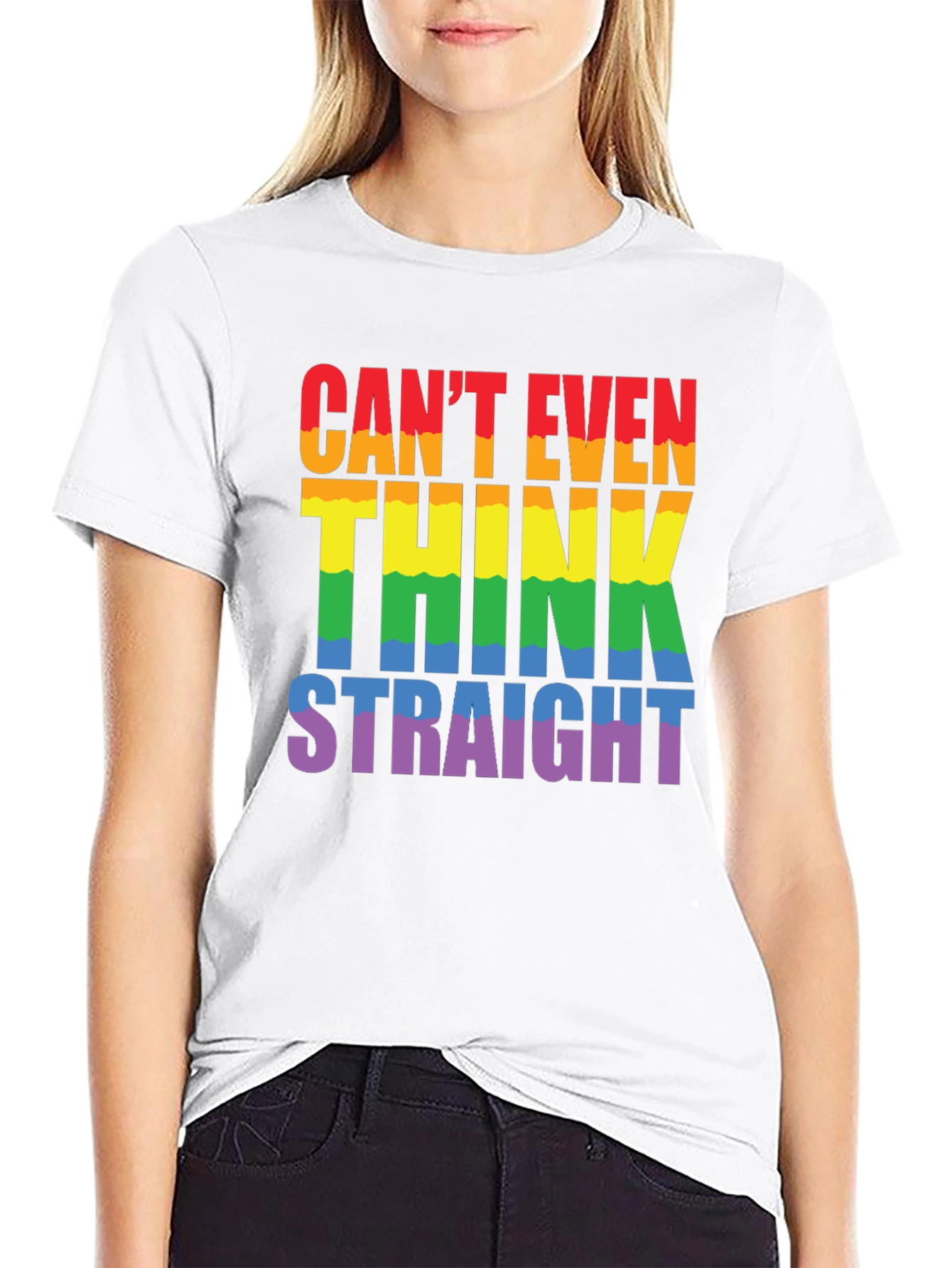 Cant Even Think Straight LGBTQ+ Pride T-Shirt