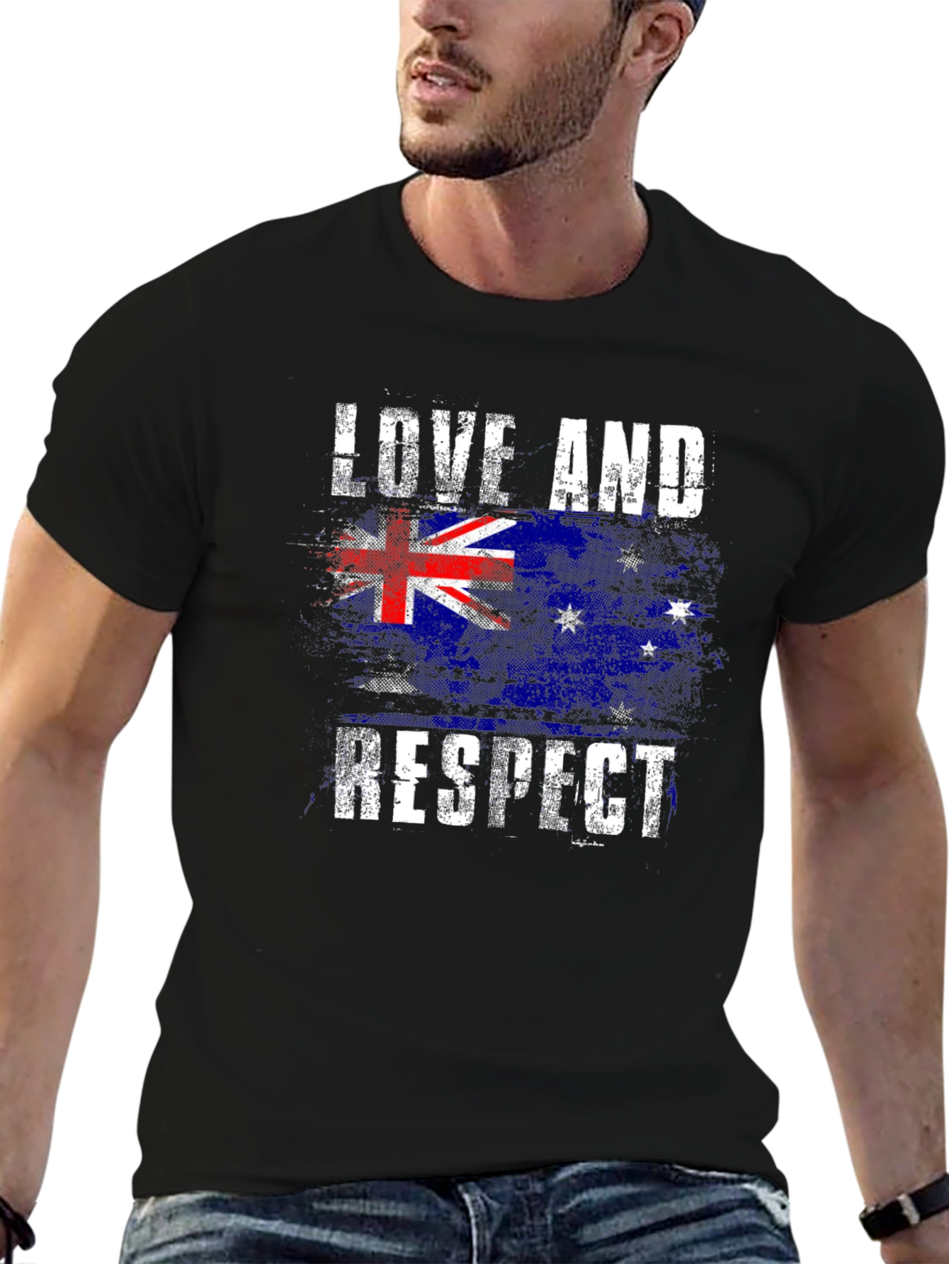Love and Respect Australian Flag Graphic Tee