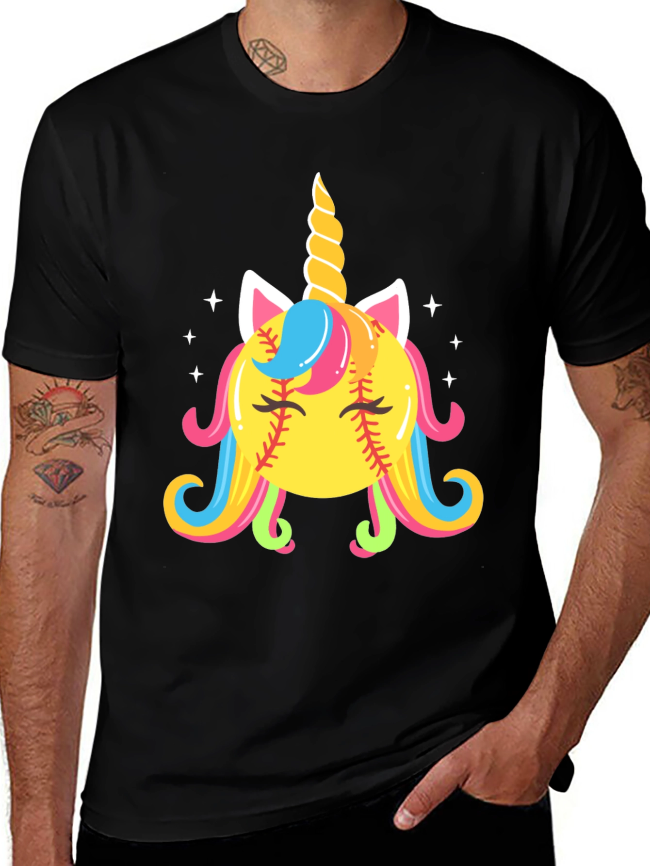 Unicorn Softball Graphic Tee