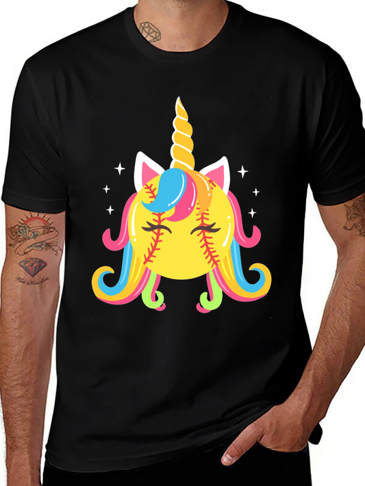 Unicorn Softball Graphic Tee