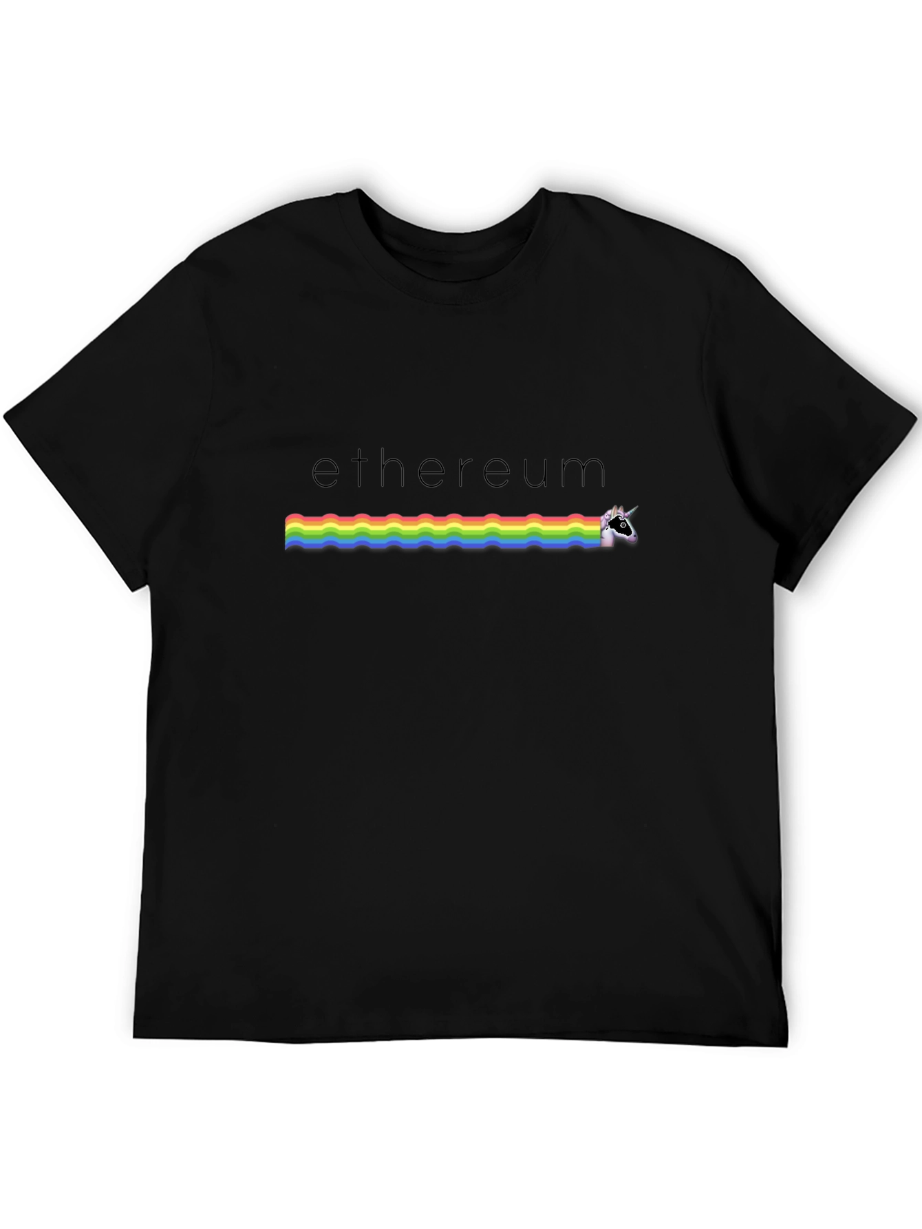 Ethereum Unicorn Rainbow Graphic T-Shirt