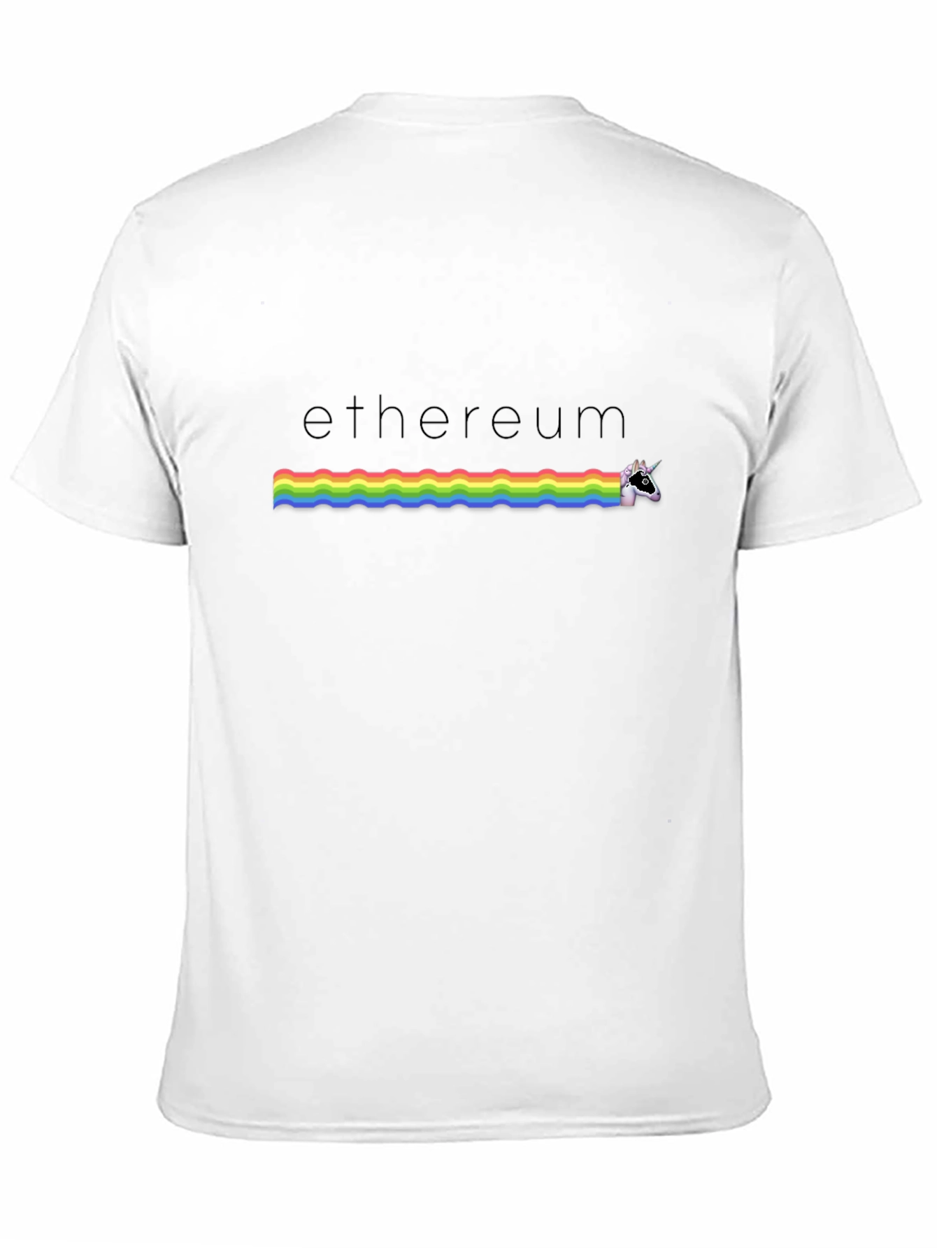 Ethereum Unicorn Rainbow Graphic T-Shirt