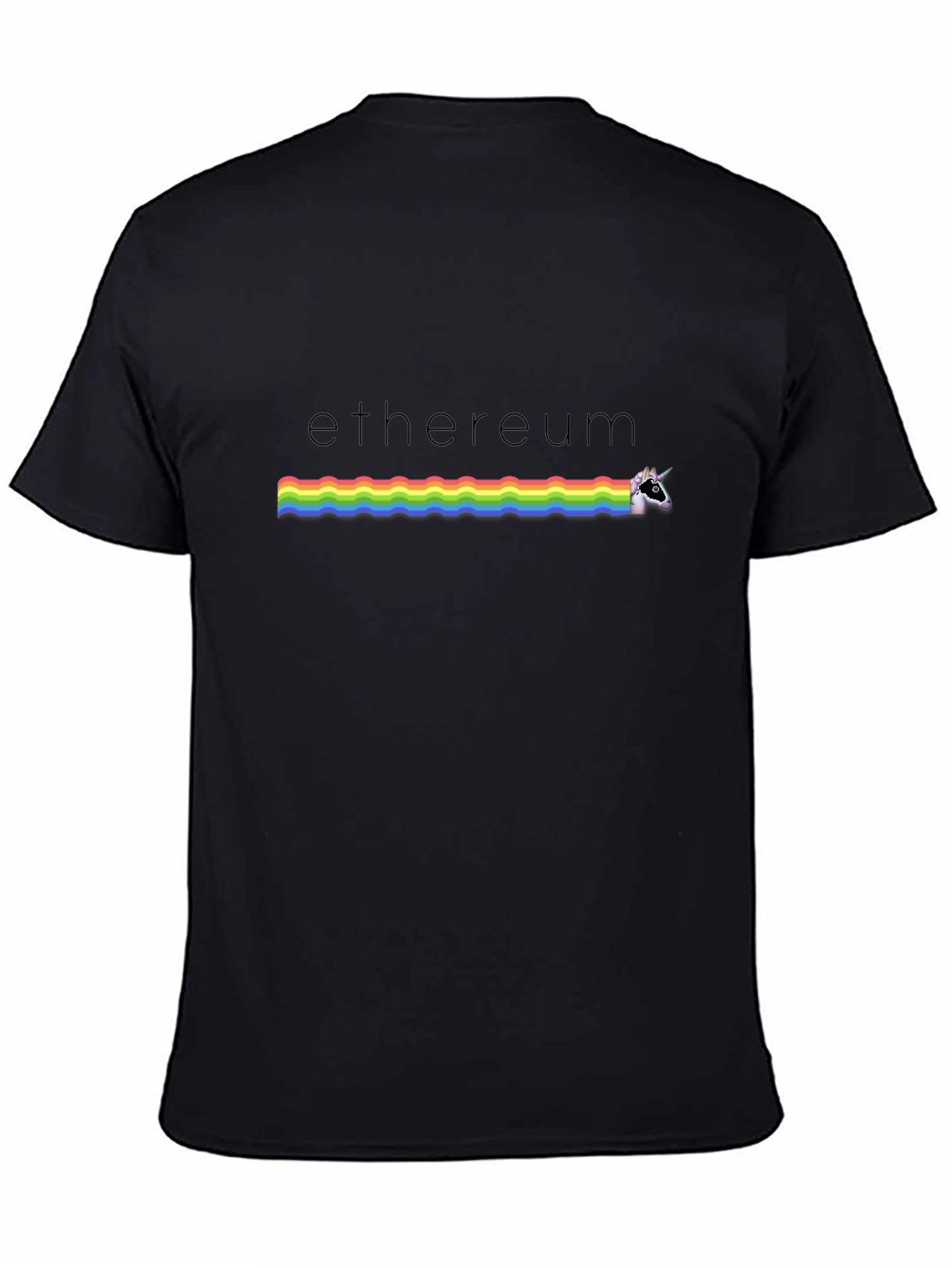 Ethereum Unicorn Rainbow Graphic T-Shirt
