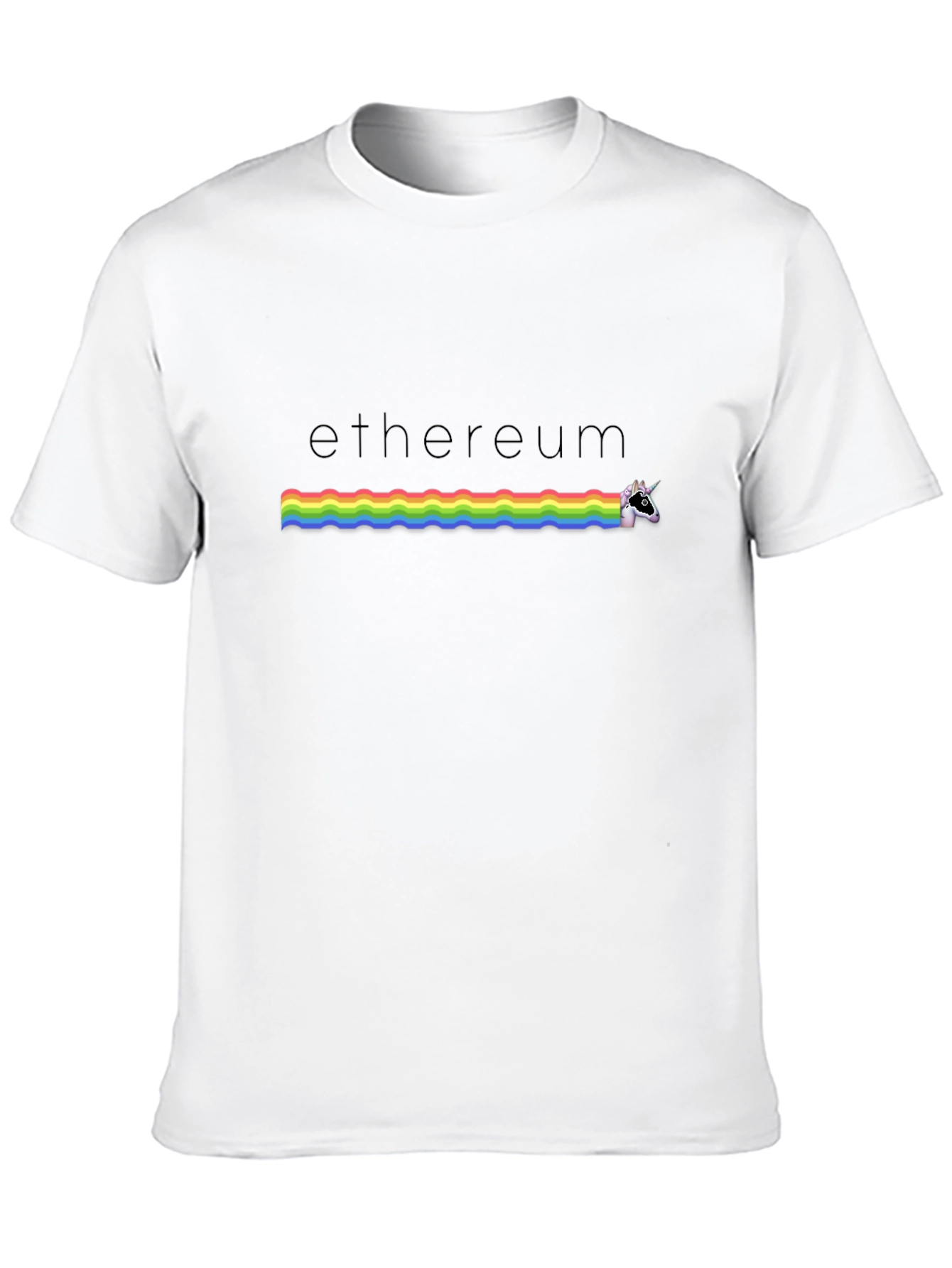 Ethereum Unicorn Rainbow Graphic T-Shirt