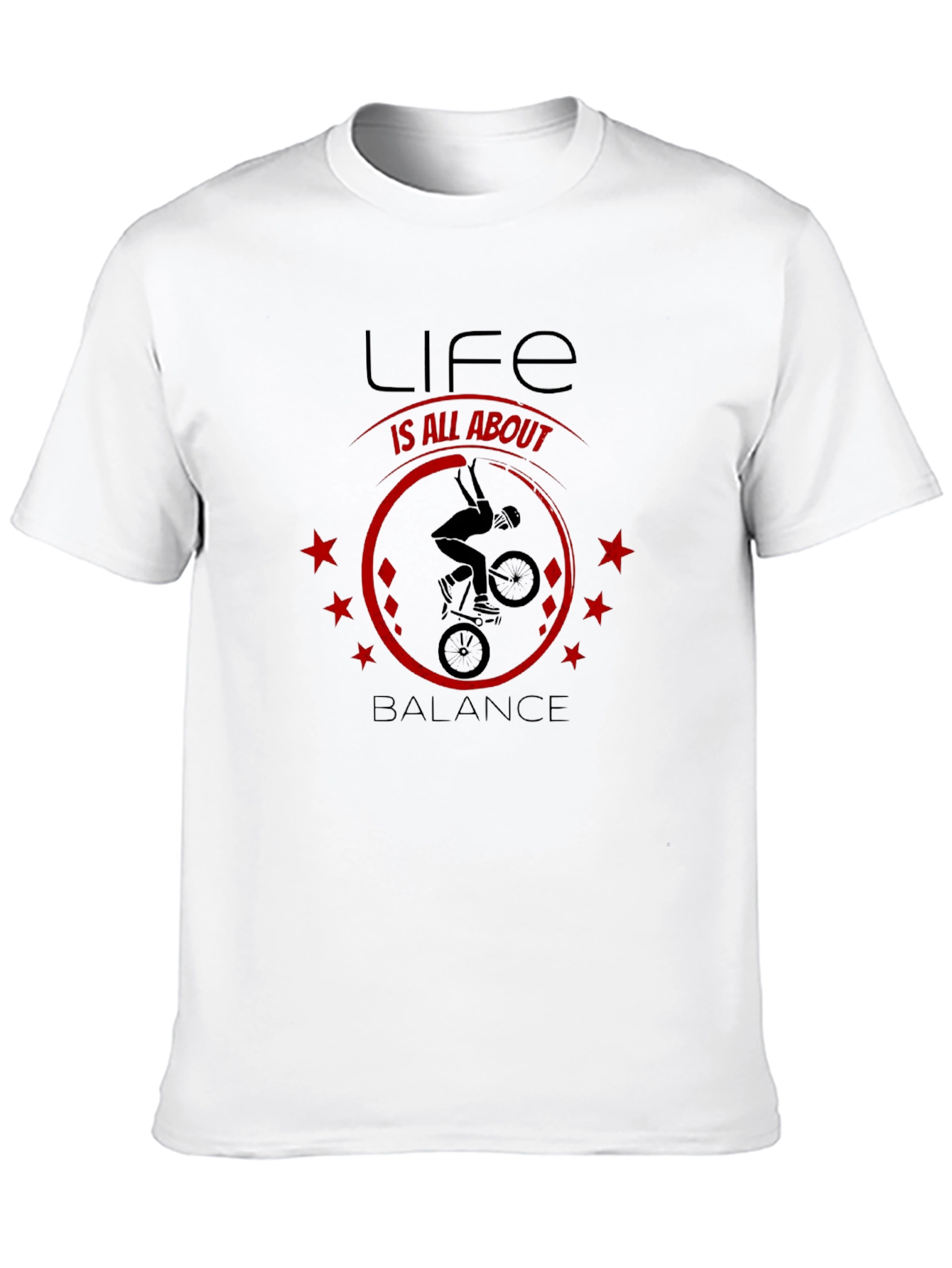 Life Is All About Balance T-Shirt - BMX Design