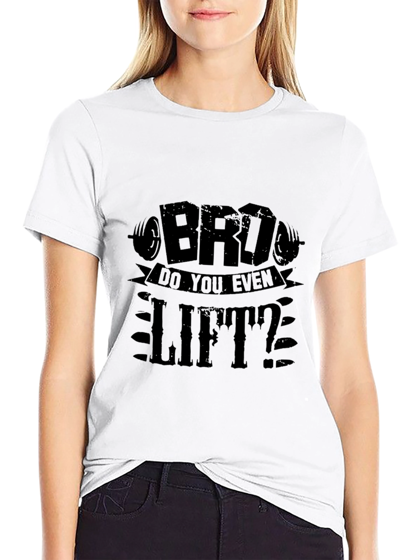 Bro Do You Even Lift? Black Graphic T-Shirt
