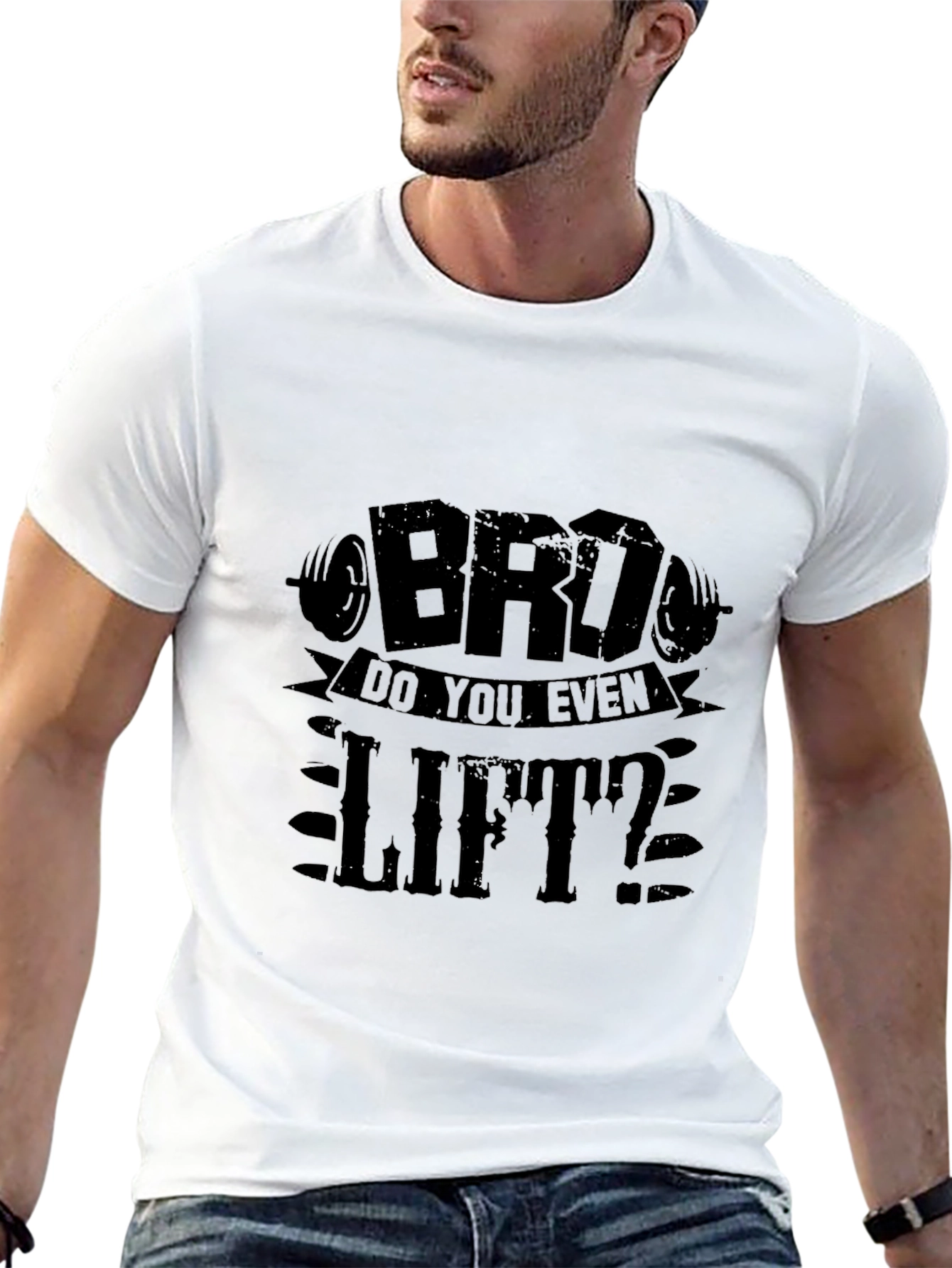 Bro Do You Even Lift? Black Graphic T-Shirt