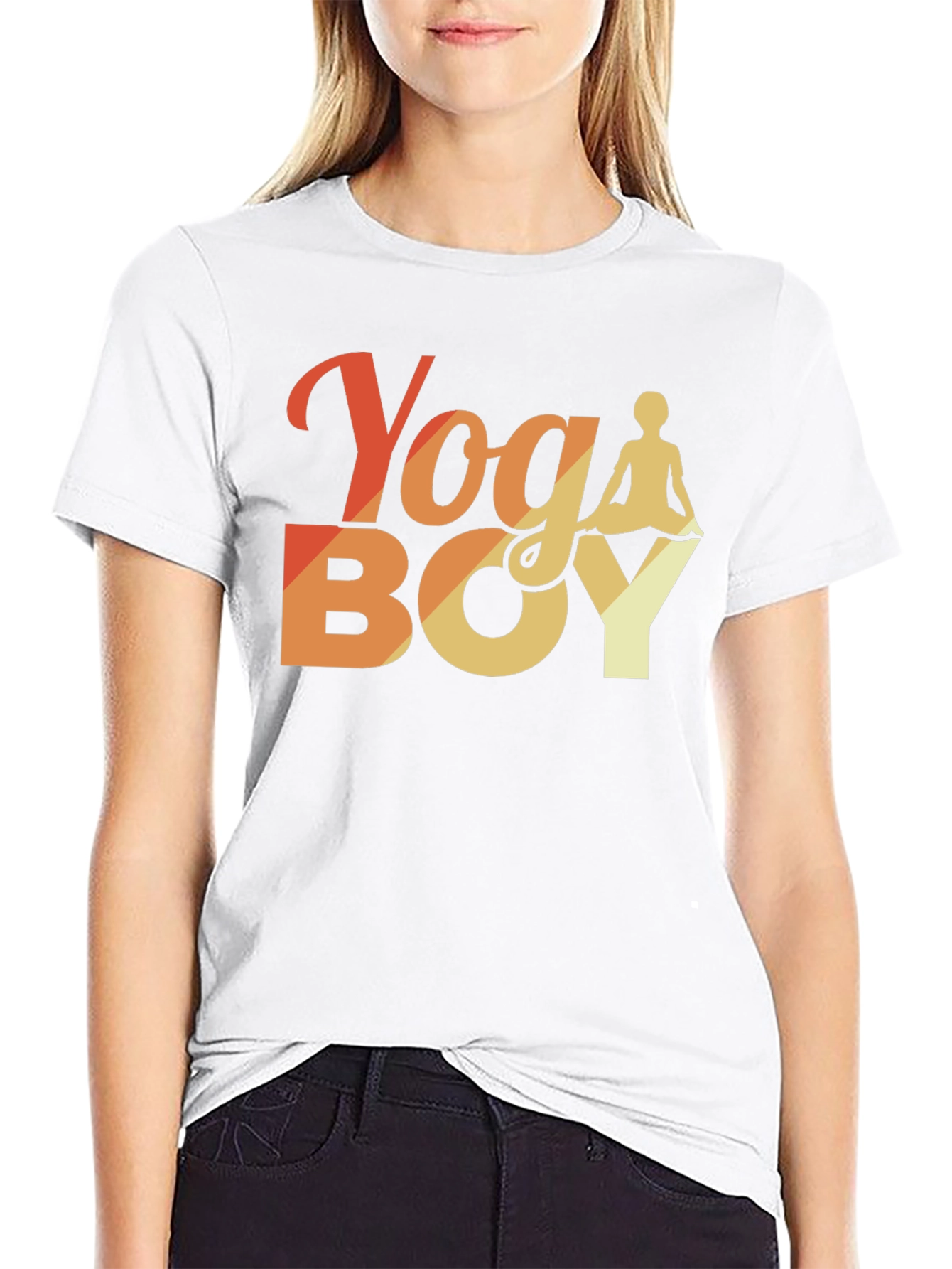 Yoga Boy Graphic Tee - Black Cotton T-Shirt