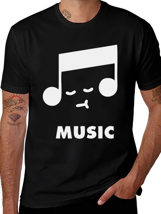 Music Note Graphic T-Shirt - Relaxed Fit