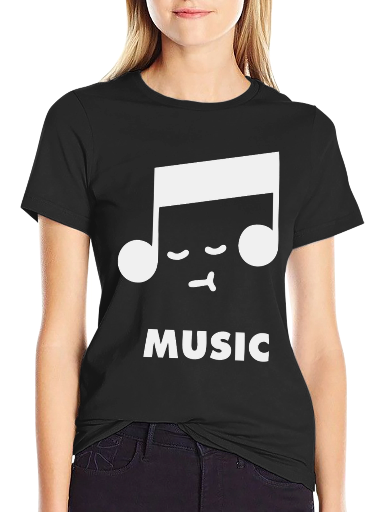 Music Note Graphic T-Shirt - Relaxed Fit