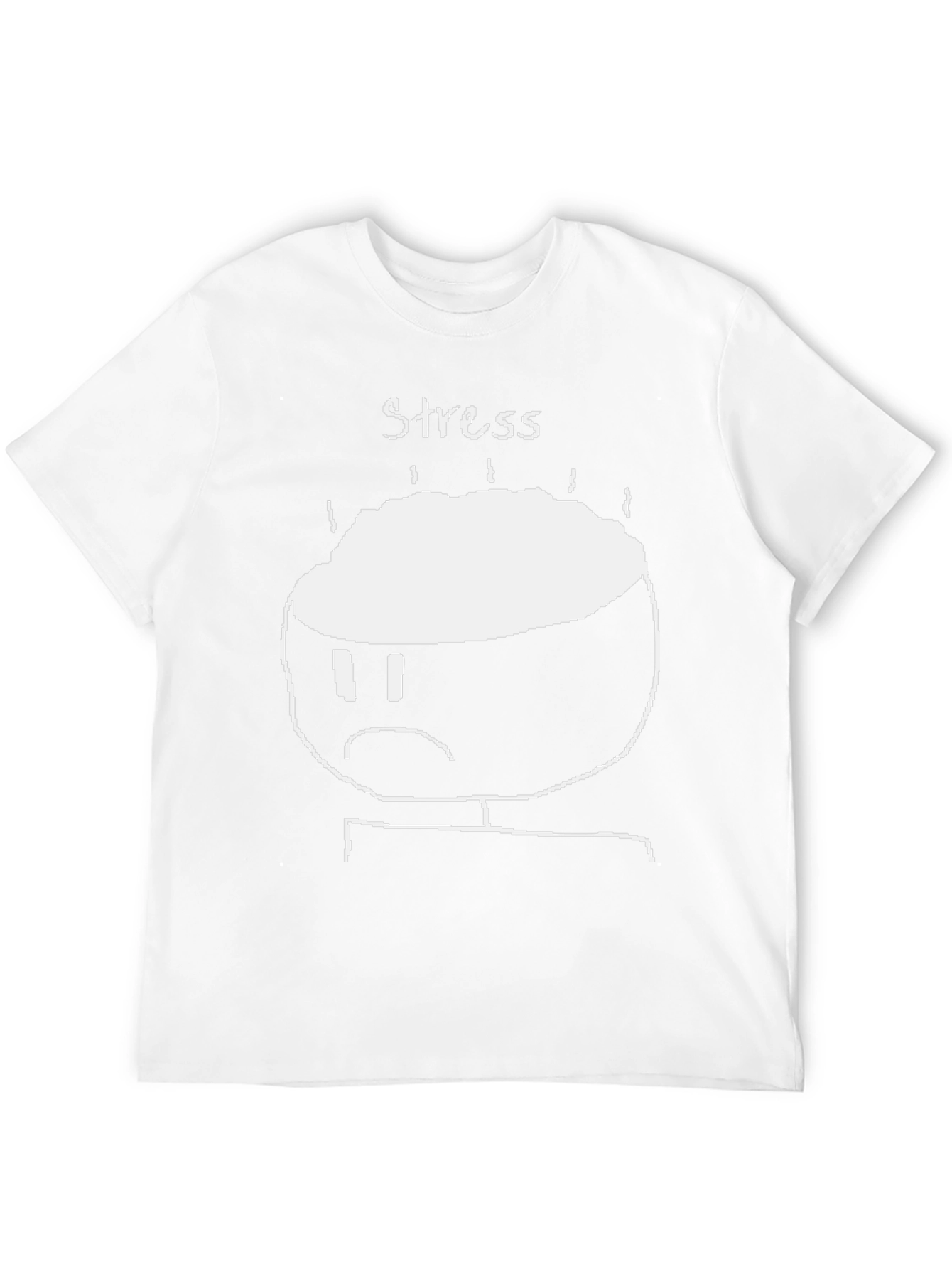 Stress Graphic T-Shirt - Black Crew Neck Tee