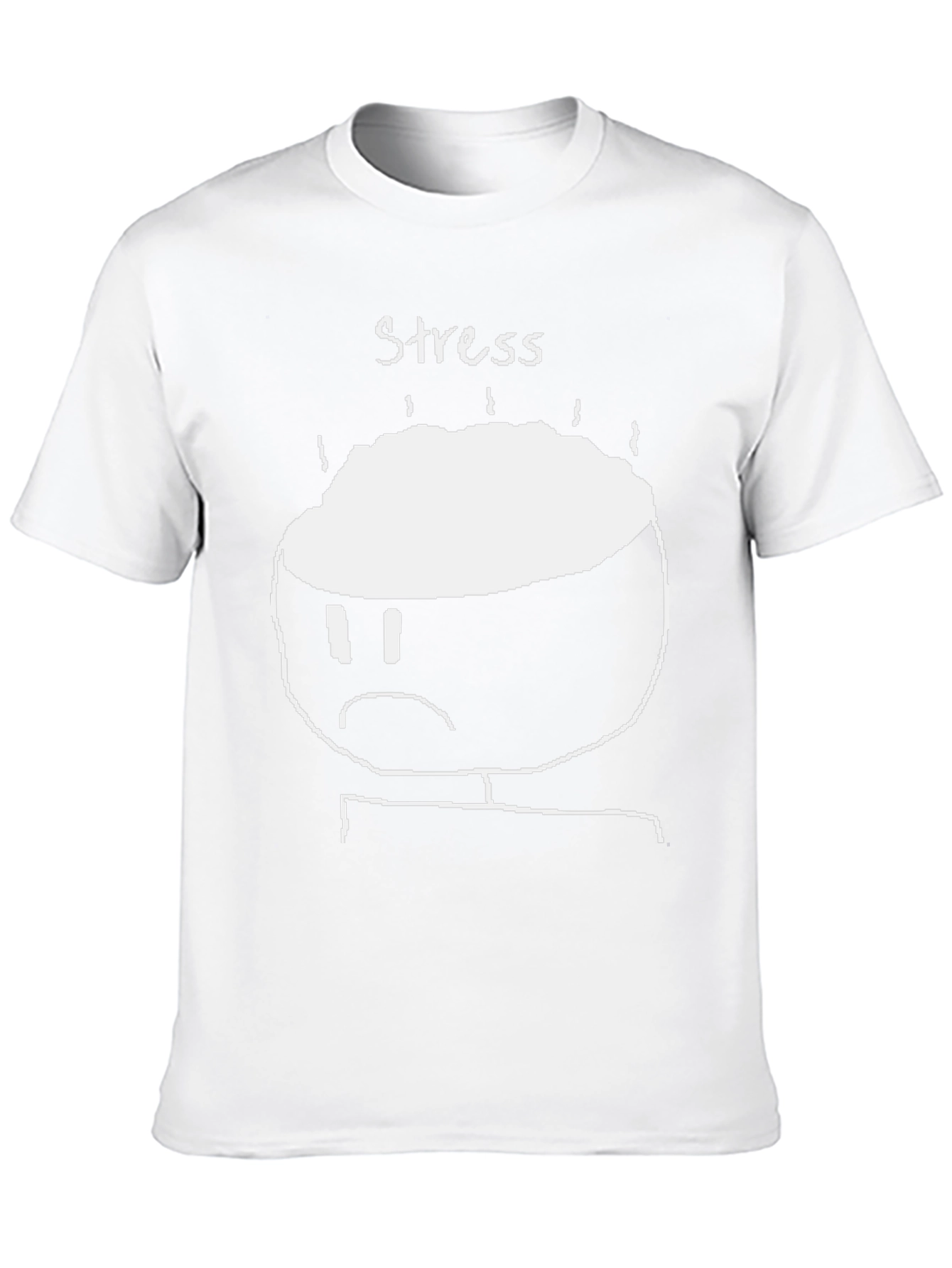 Stress Graphic T-Shirt - Black Crew Neck Tee