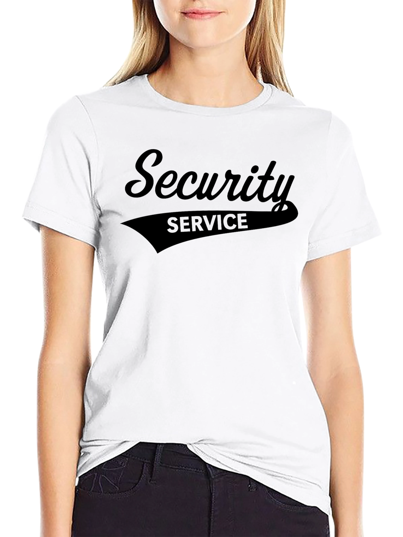 Security Service Crew Neck T-Shirt - Black