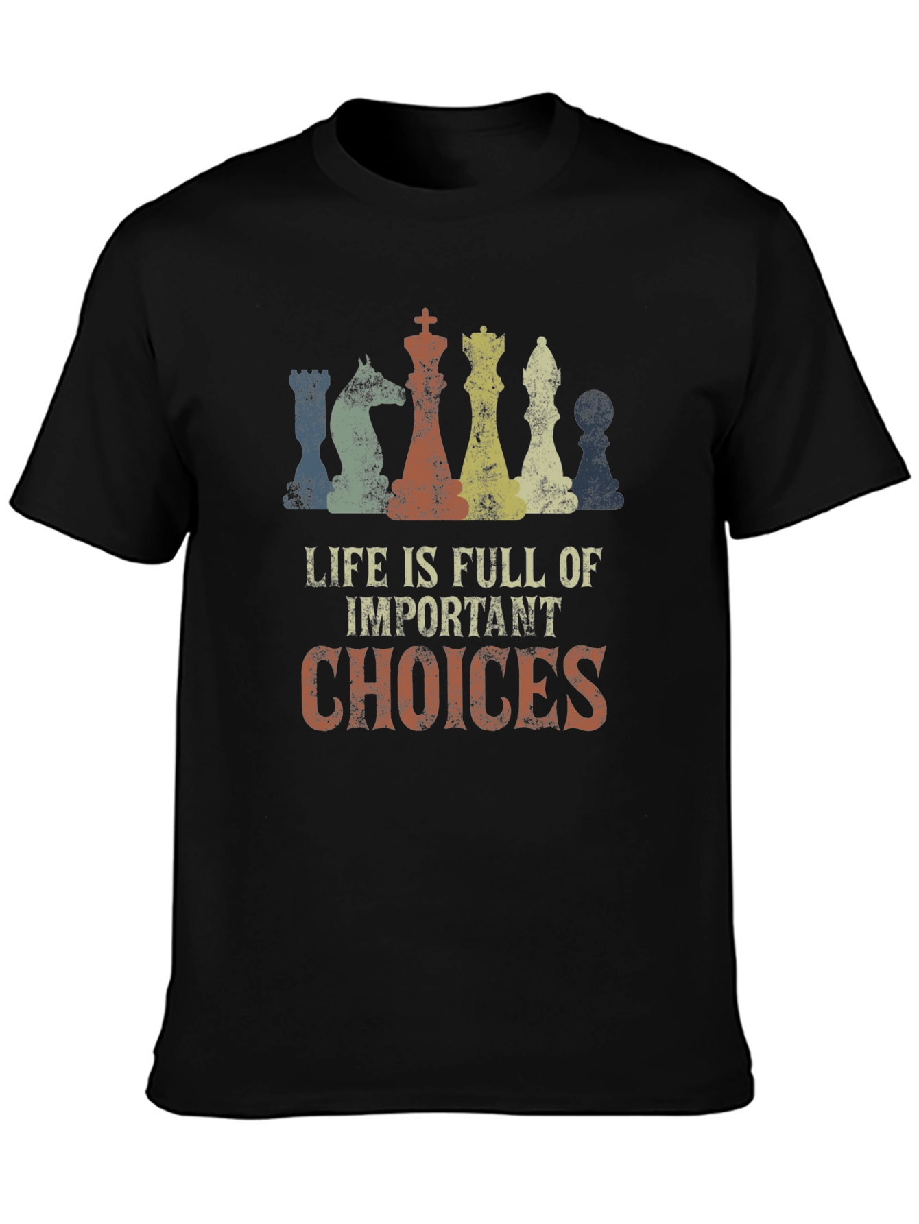 Chess Life Choices Graphic Tee - Black Cotton