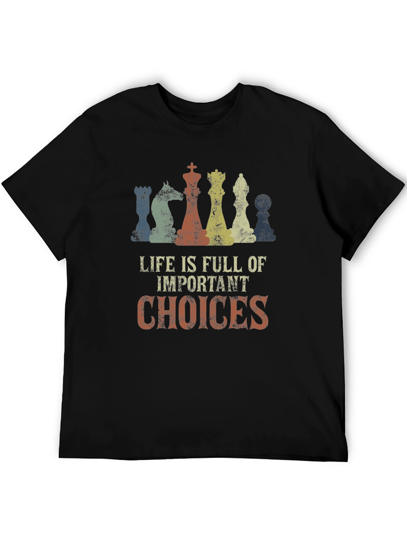 Chess Life Choices Graphic Tee - Black Cotton