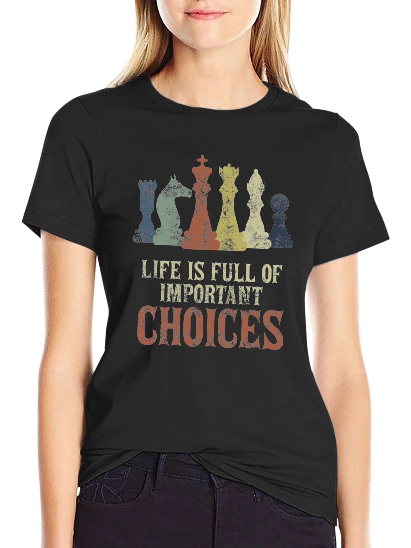 Chess Life Choices Graphic Tee - Black Cotton