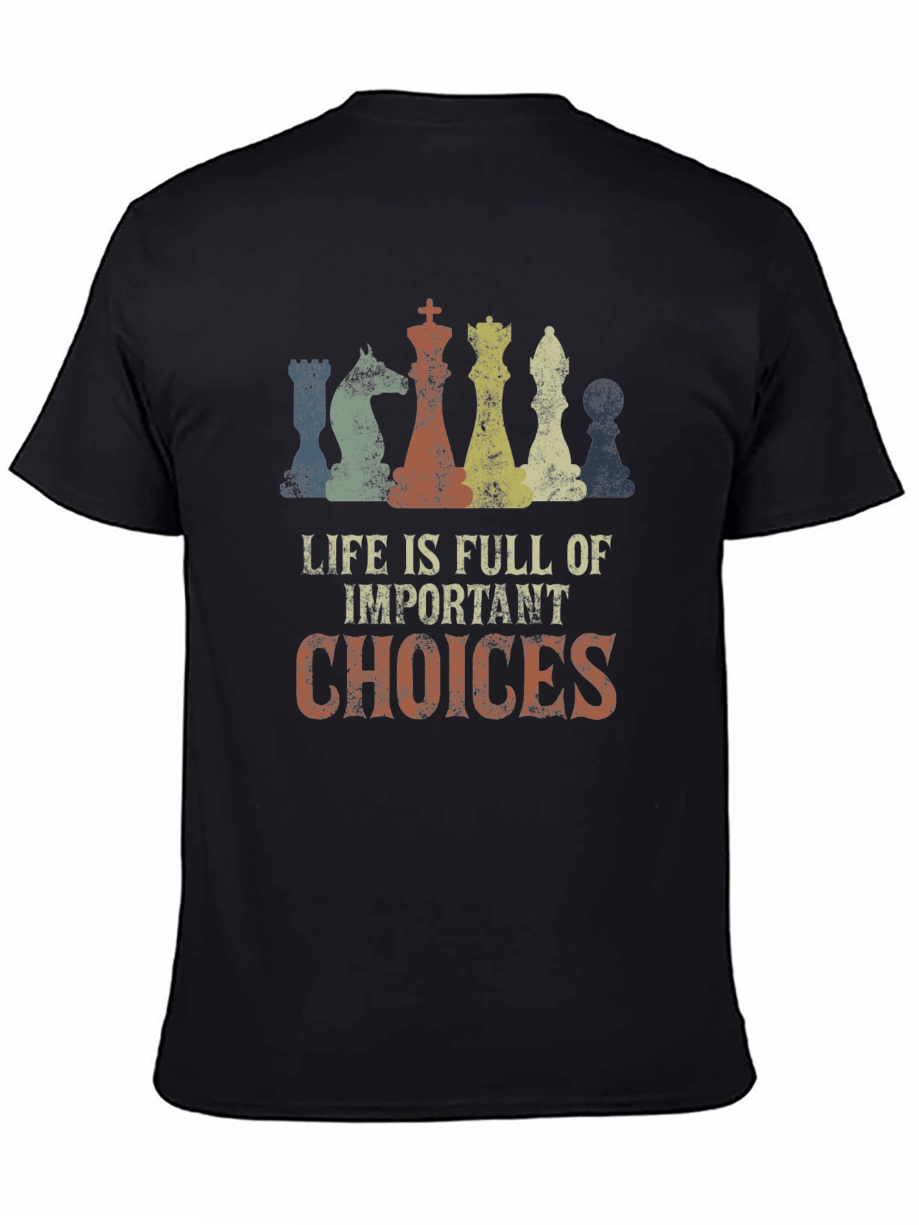 Chess Life Choices Graphic Tee - Black Cotton