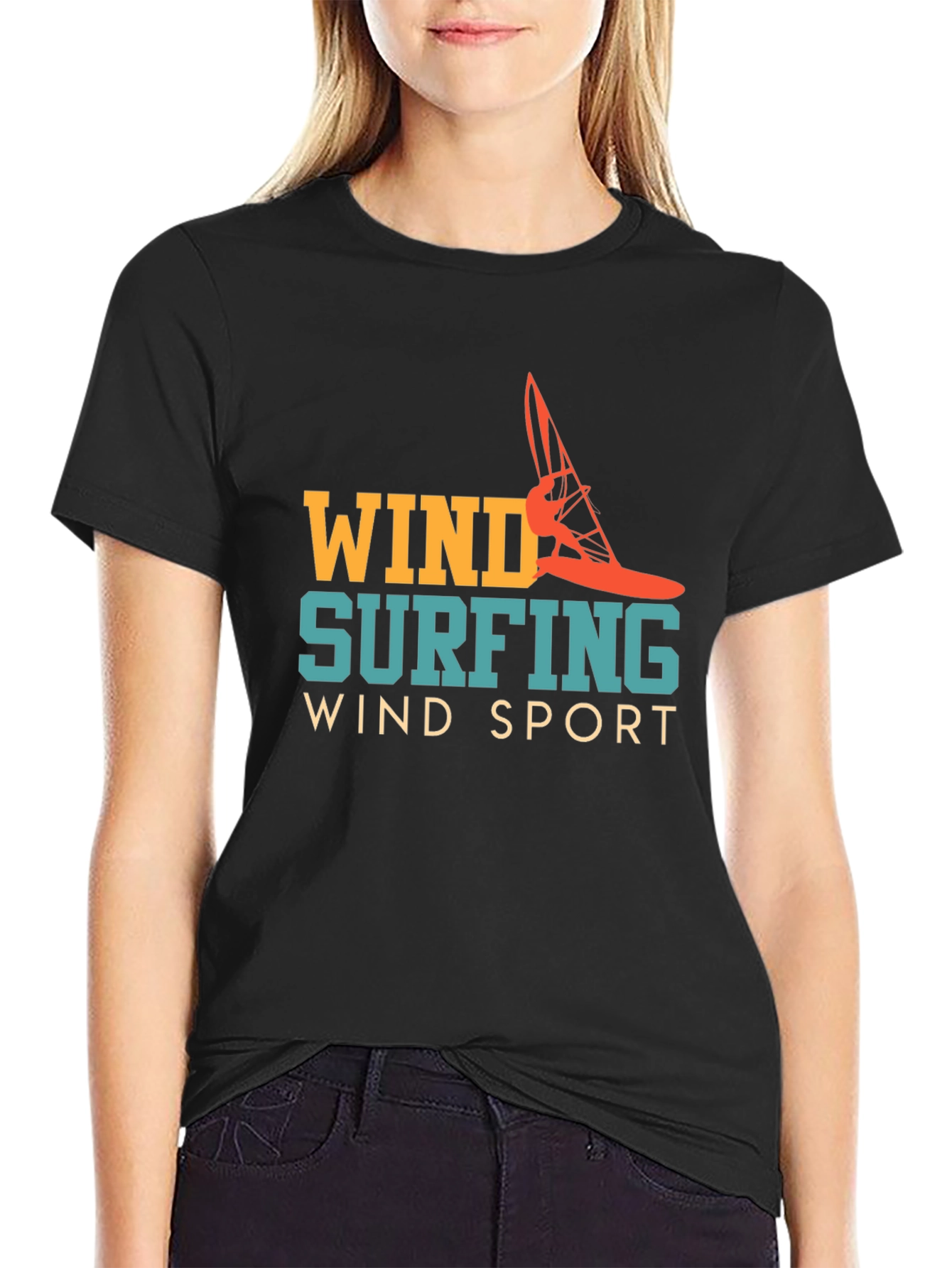 Windsurfing Graphic Tee - Sporty Casual Style
