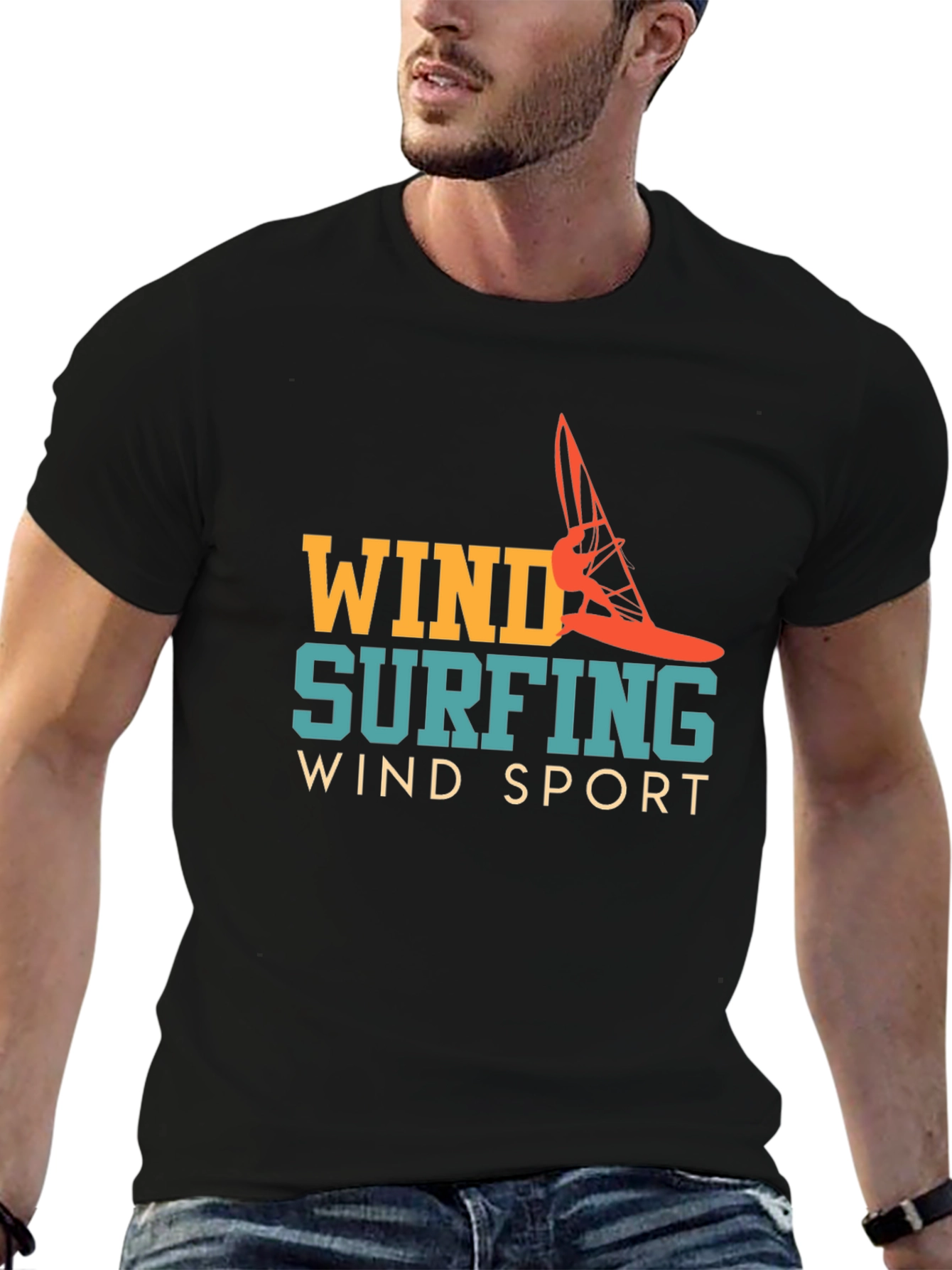 Windsurfing Graphic Tee - Sporty Casual Style