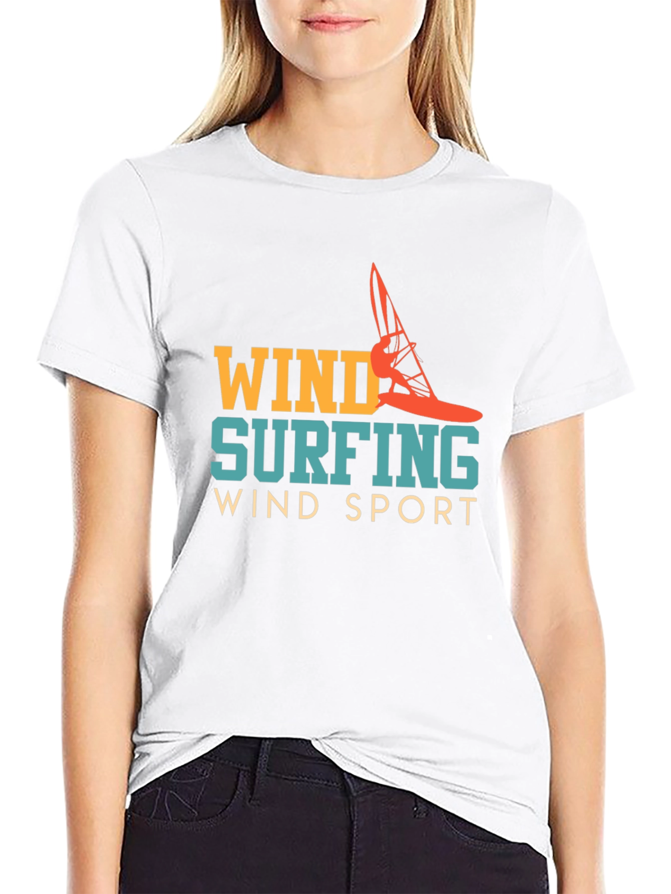 Windsurfing Graphic Tee - Sporty Casual Style