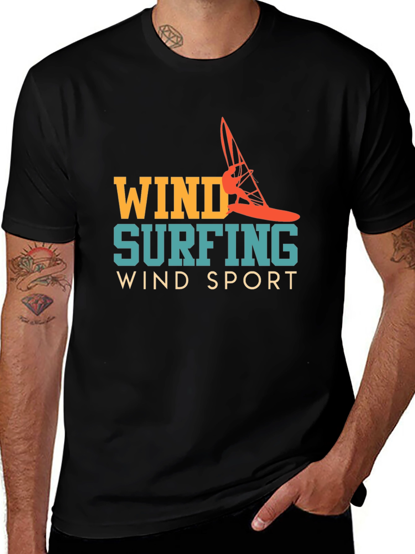 Windsurfing Graphic Tee - Sporty Casual Style