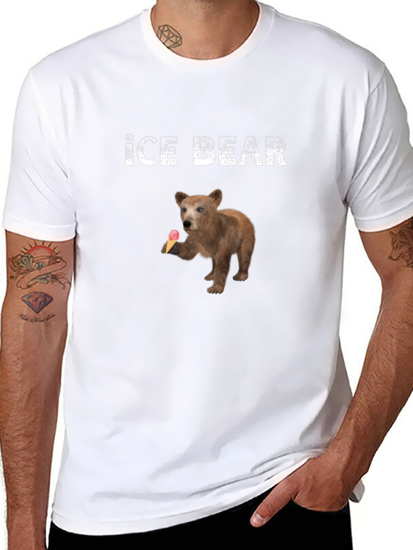 Ice Bear T-Shirt - Cute Bear with Ice Cream