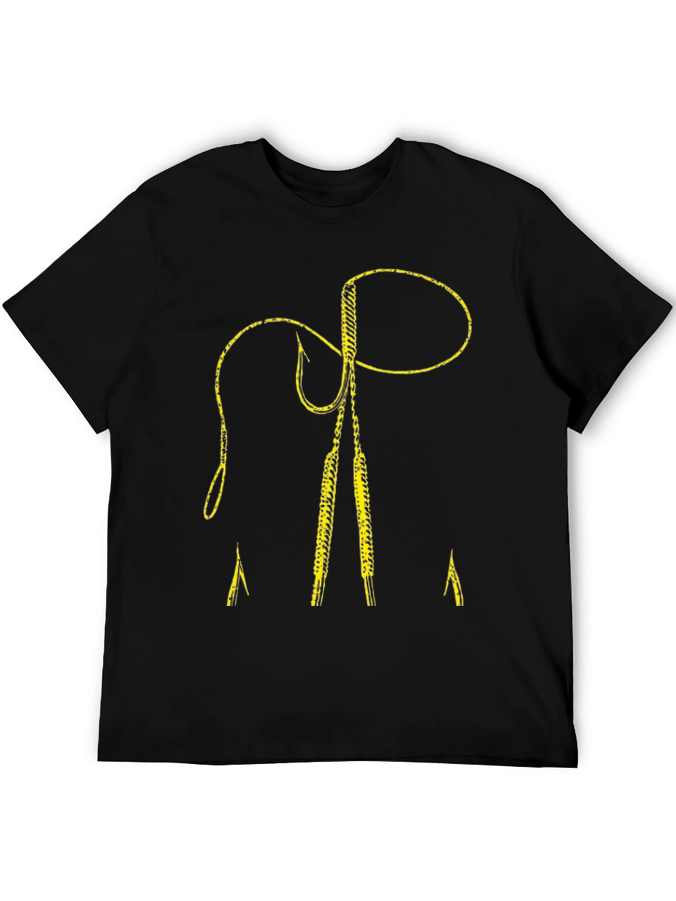 Fishing Hook Graphic Tee - Anglers Black T-Shirt