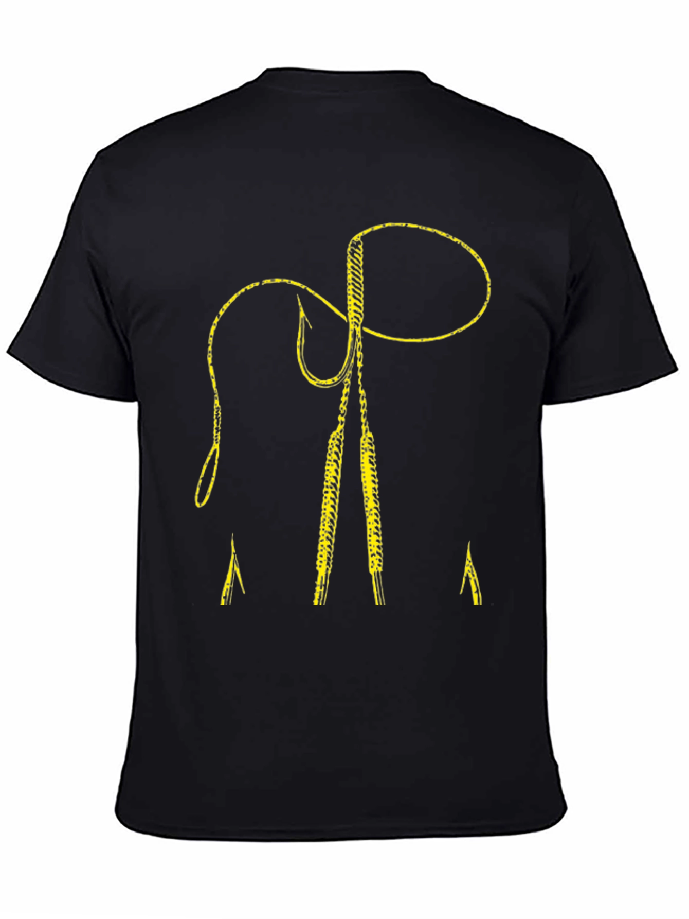 Fishing Hook Graphic Tee - Anglers Black T-Shirt
