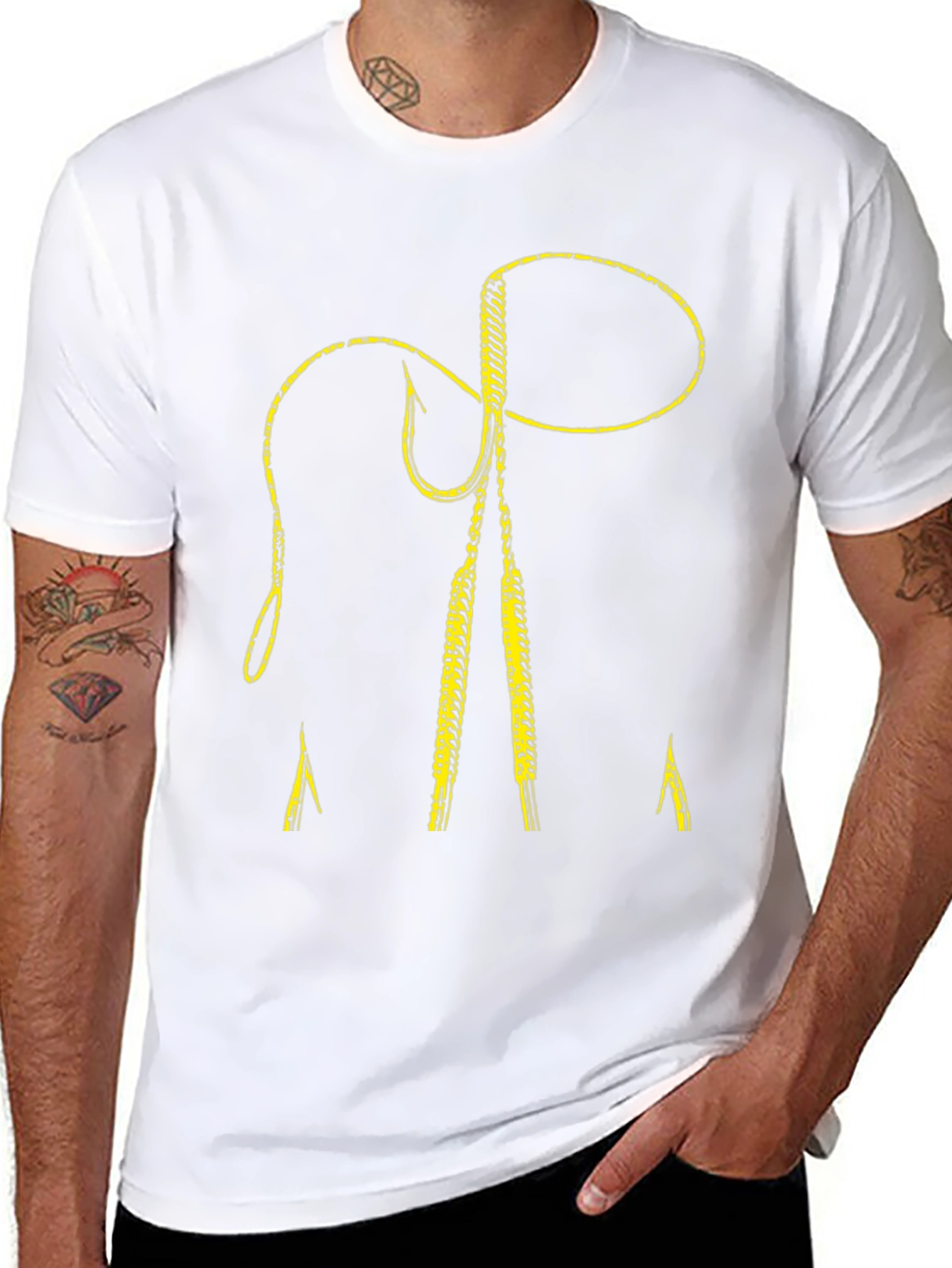 Fishing Hook Graphic Tee - Anglers Black T-Shirt