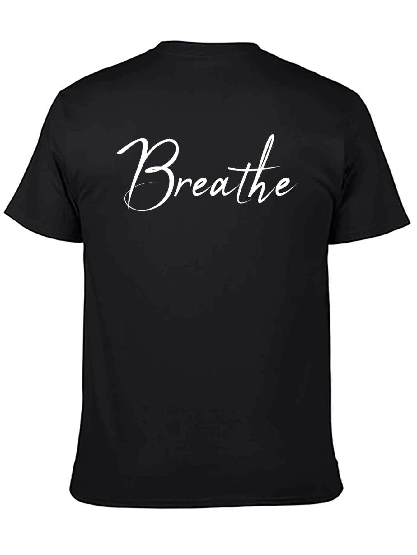 Breathe Graphic Tee - Black Casual Comfort Shirt