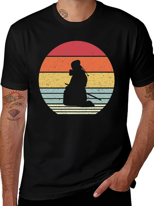 Vintage Samurai Sunset Graphic T-Shirt
