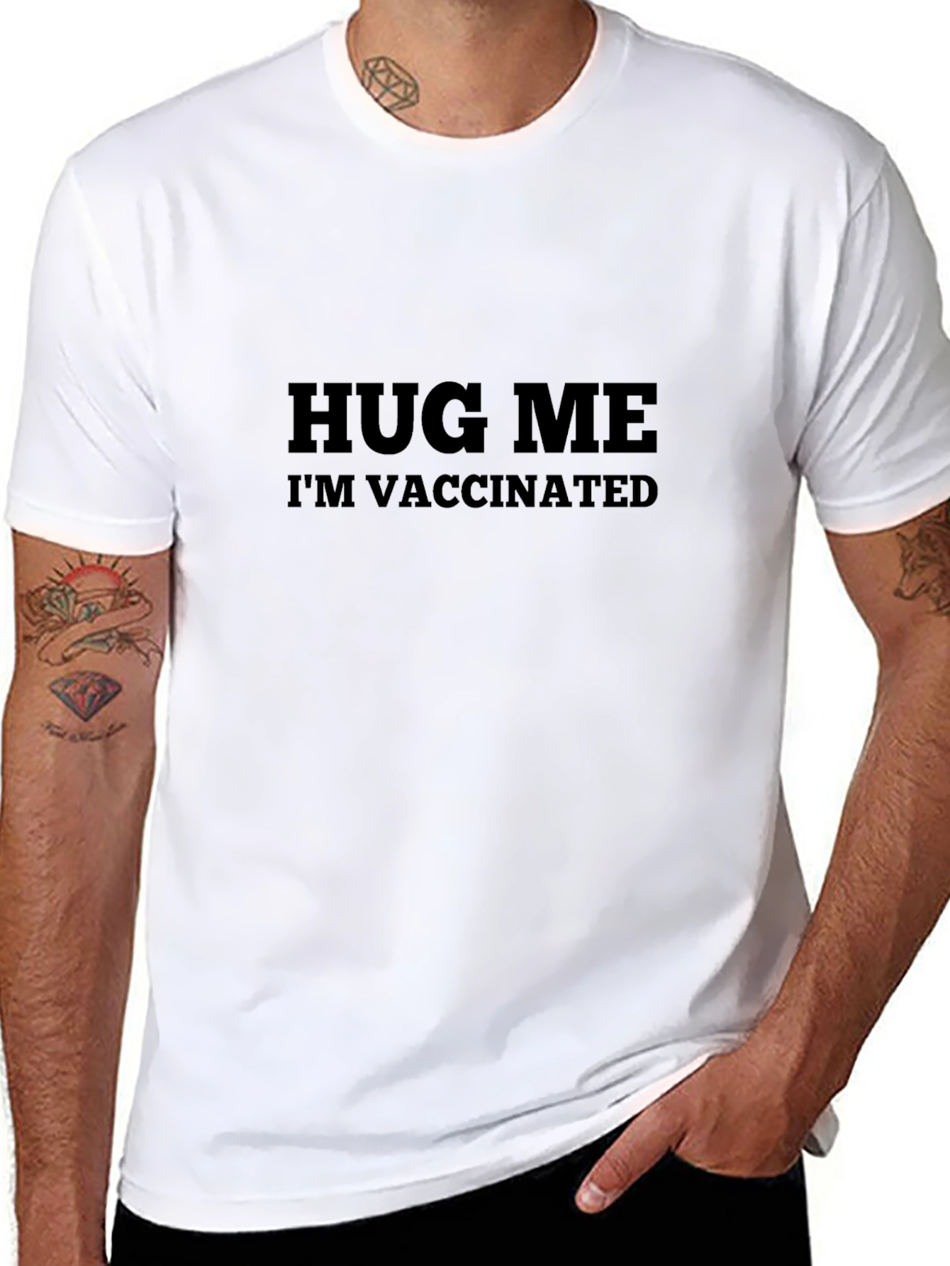 Hug Me Im Vaccinated Graphic Tee