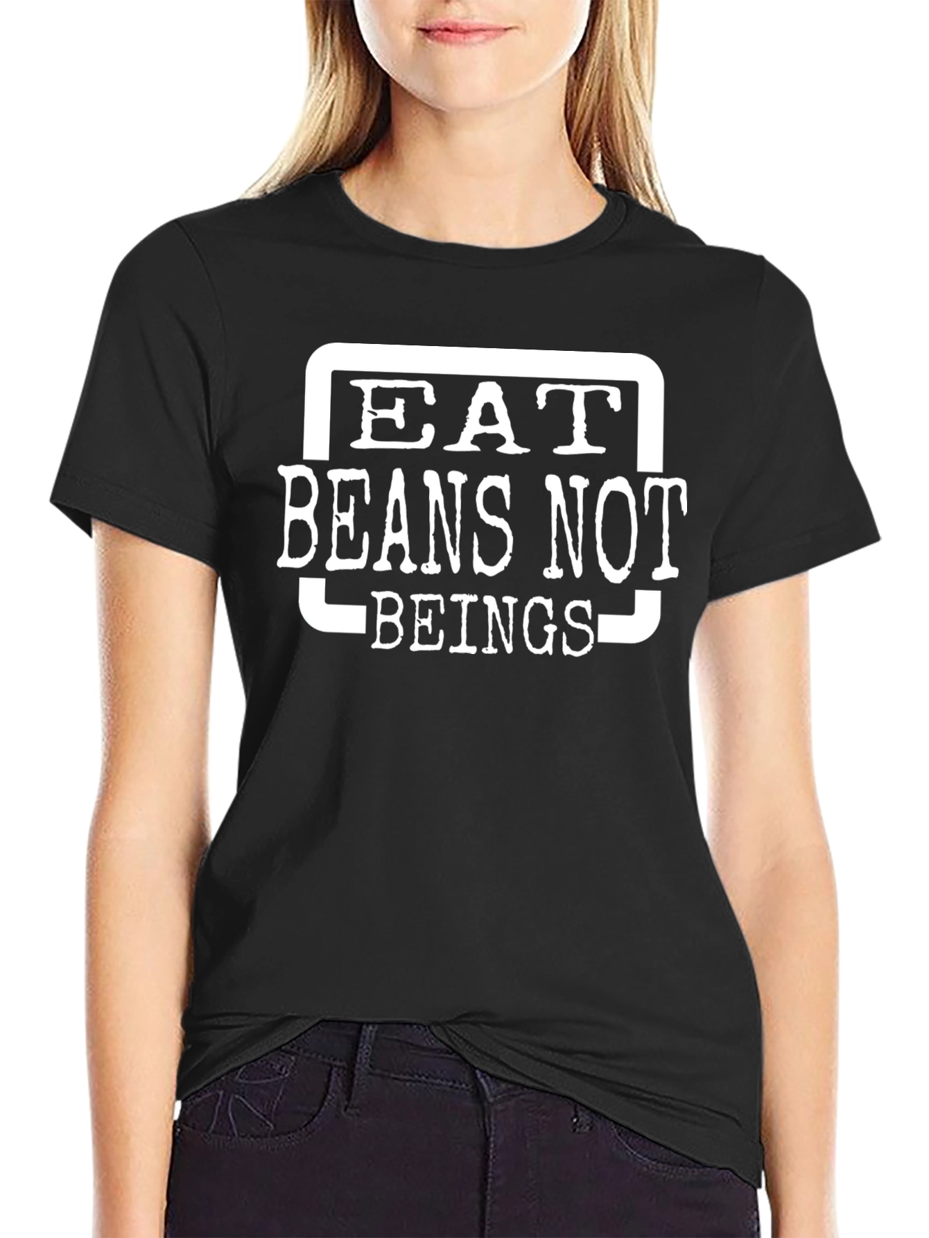 Eat Beans Not Beings Graphic T-Shirt