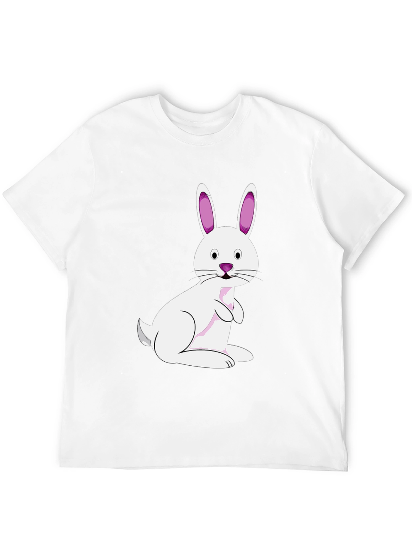 Easter Bunny Graphic Tee - Black Cotton Blend