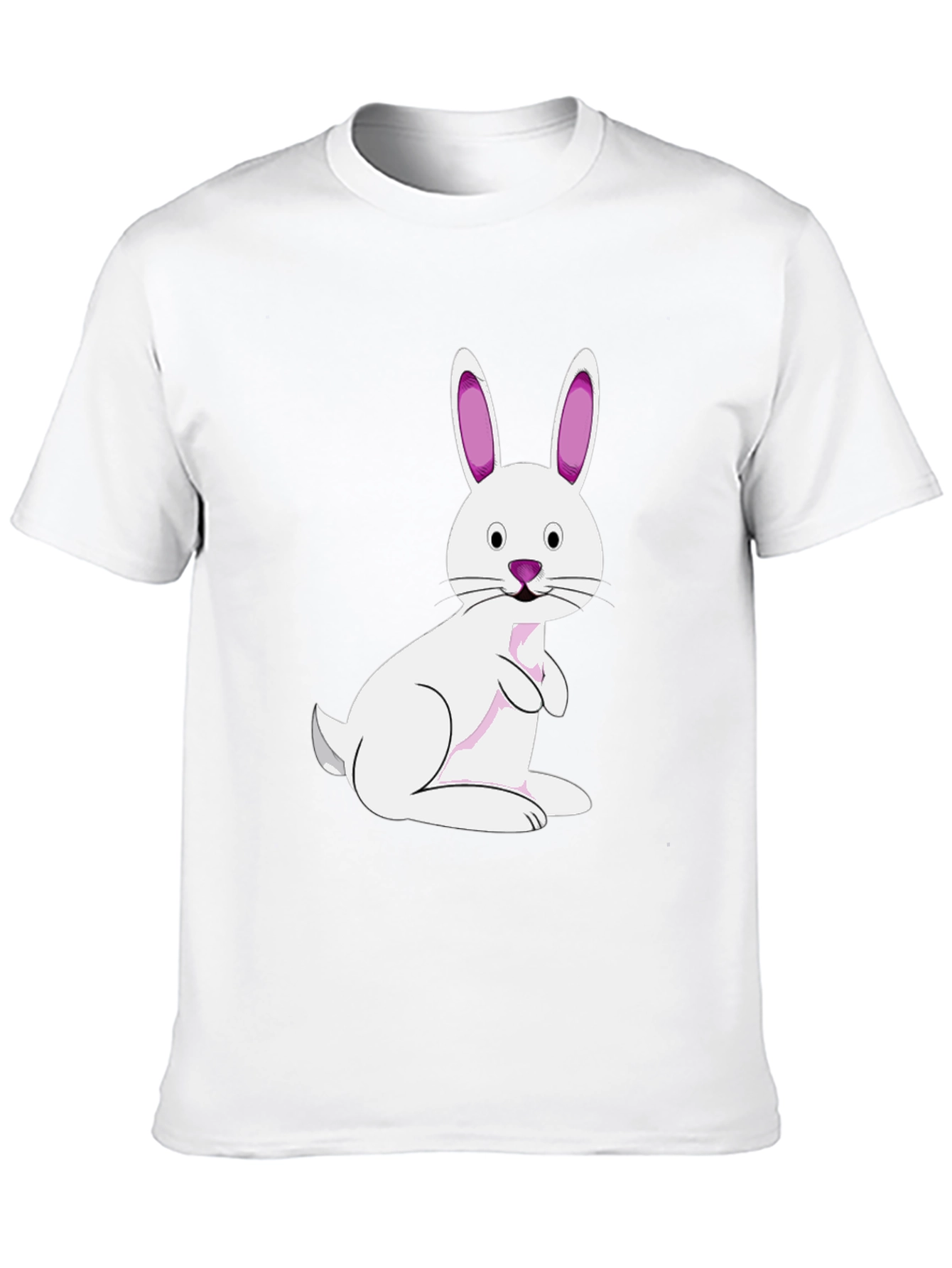 Easter Bunny Graphic Tee - Black Cotton Blend