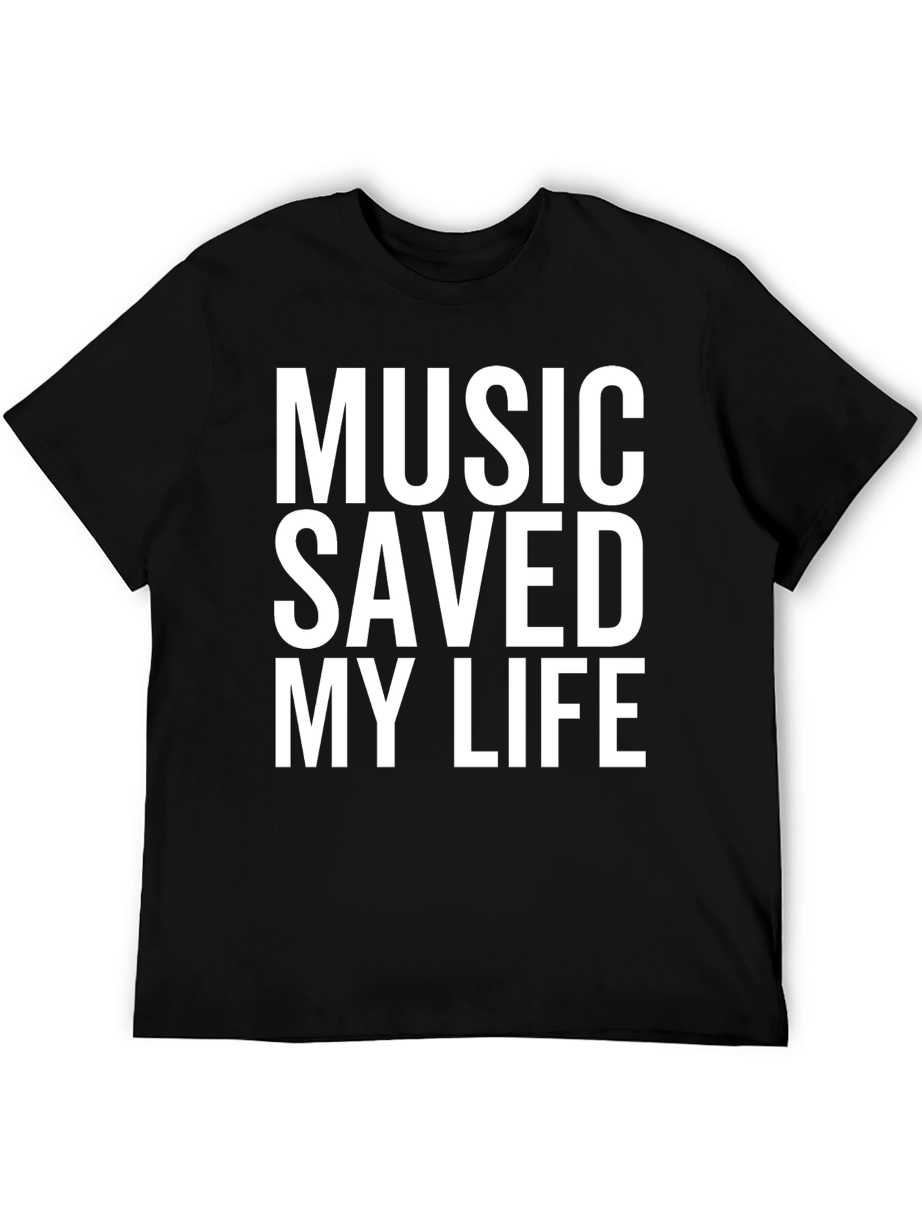 Music Saved My Life Graphic Tee - Casual Style