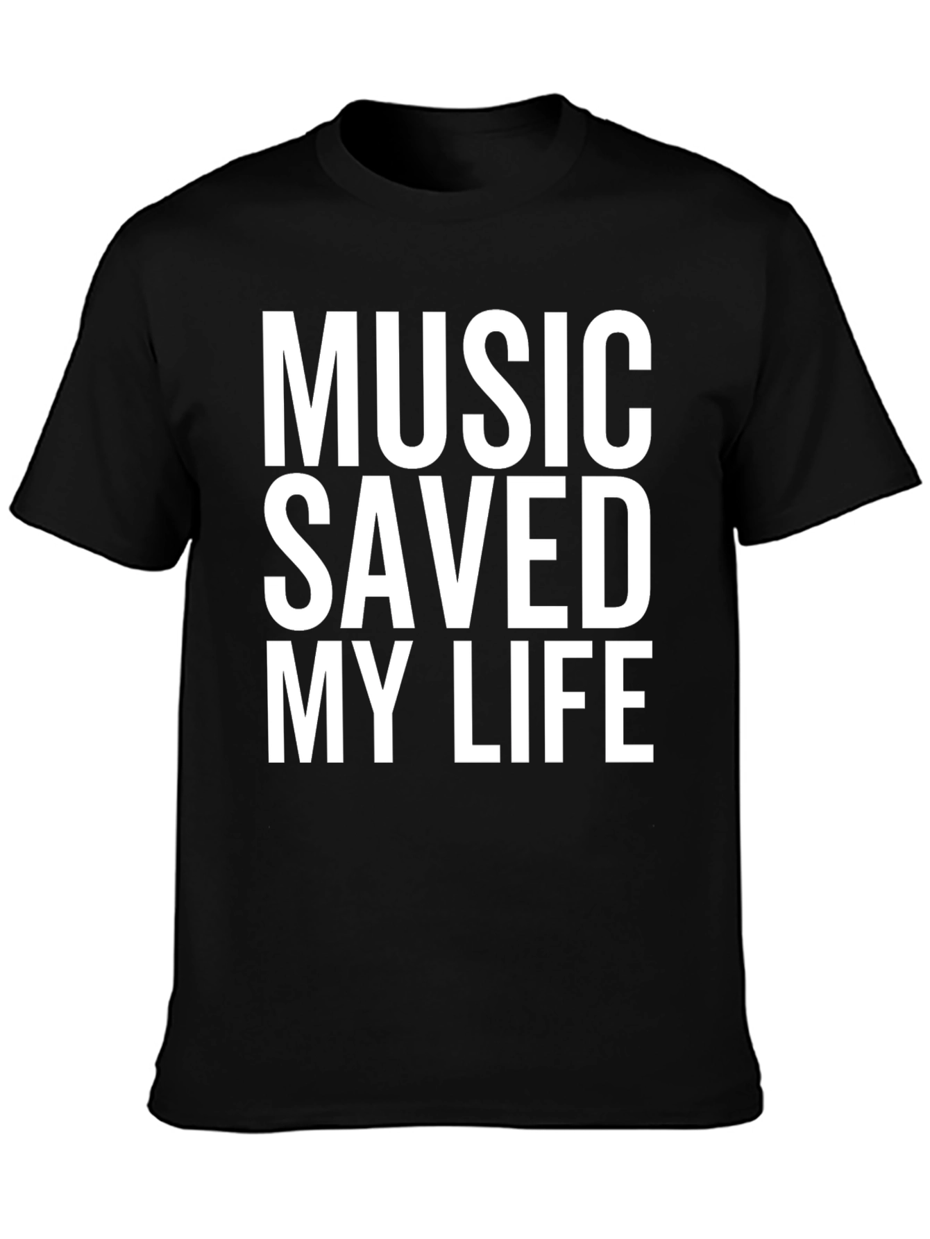 Music Saved My Life Graphic Tee - Casual Style