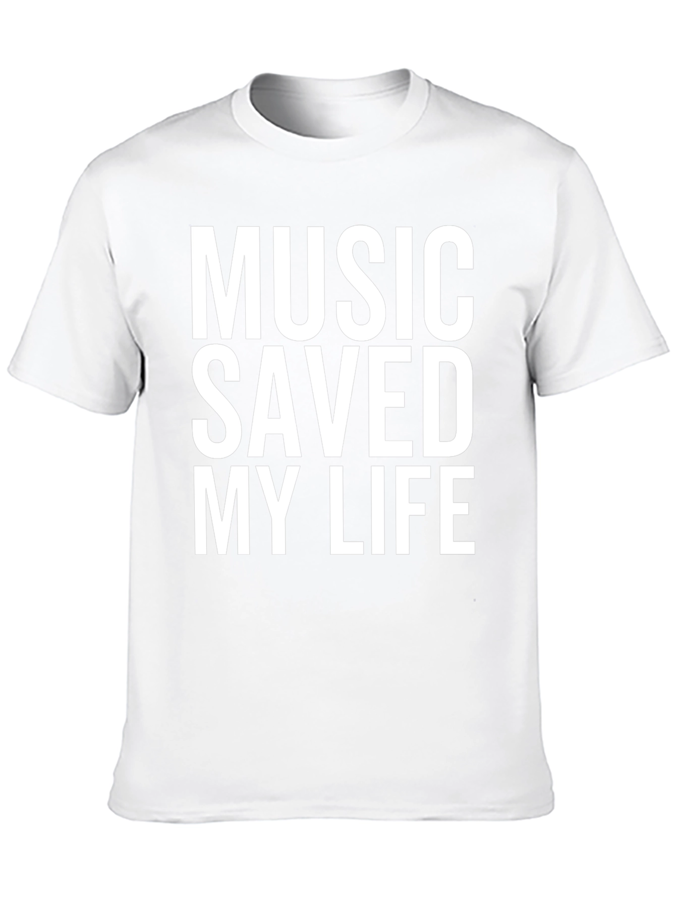 Music Saved My Life Graphic Tee - Casual Style