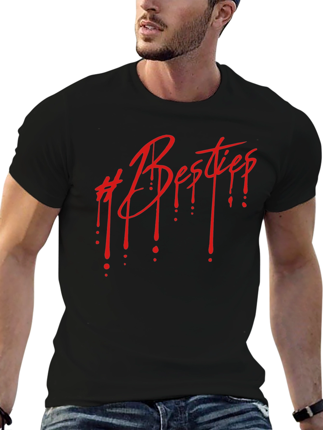 Besties Drip Graphic Tee - Black Unisex T-Shirt