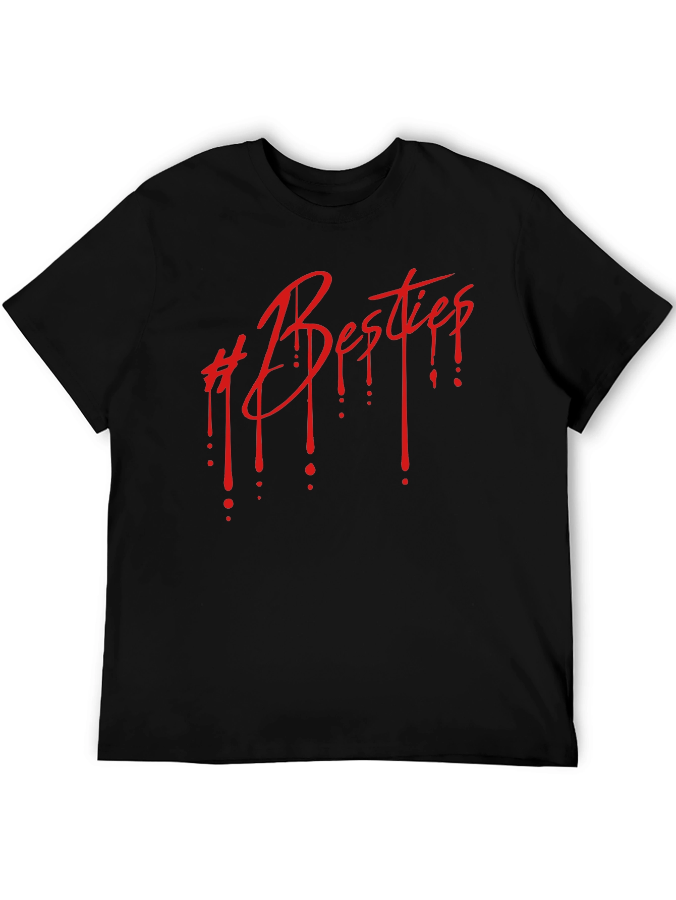 Besties Drip Graphic Tee - Black Unisex T-Shirt