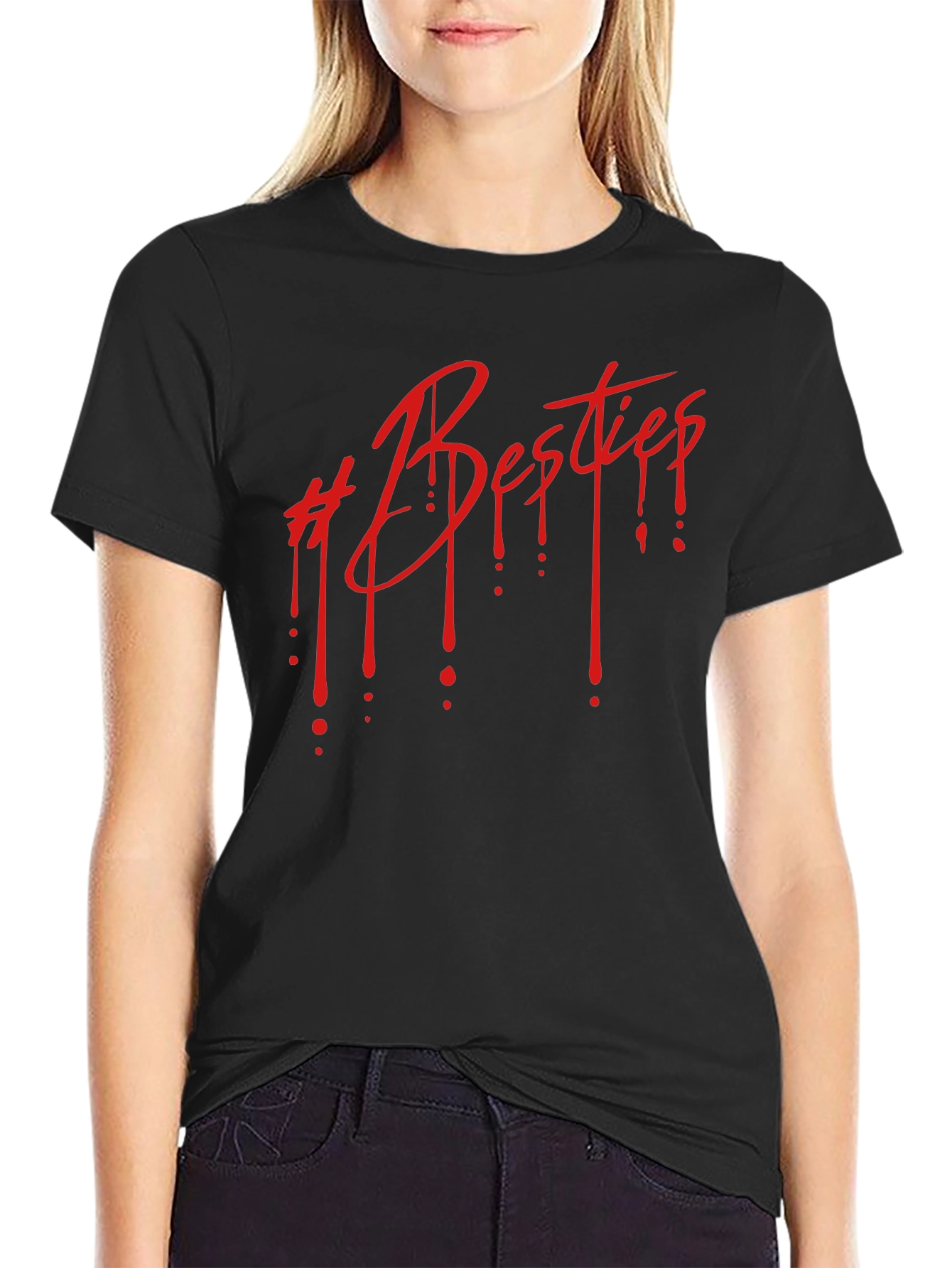 Besties Drip Graphic Tee - Black Unisex T-Shirt
