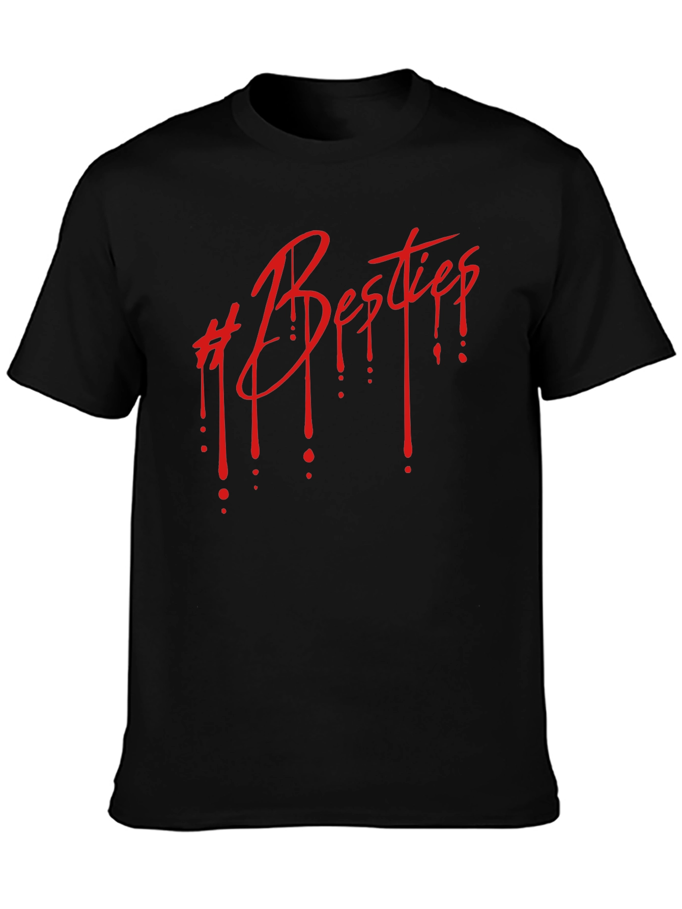 Besties Drip Graphic Tee - Black Unisex T-Shirt